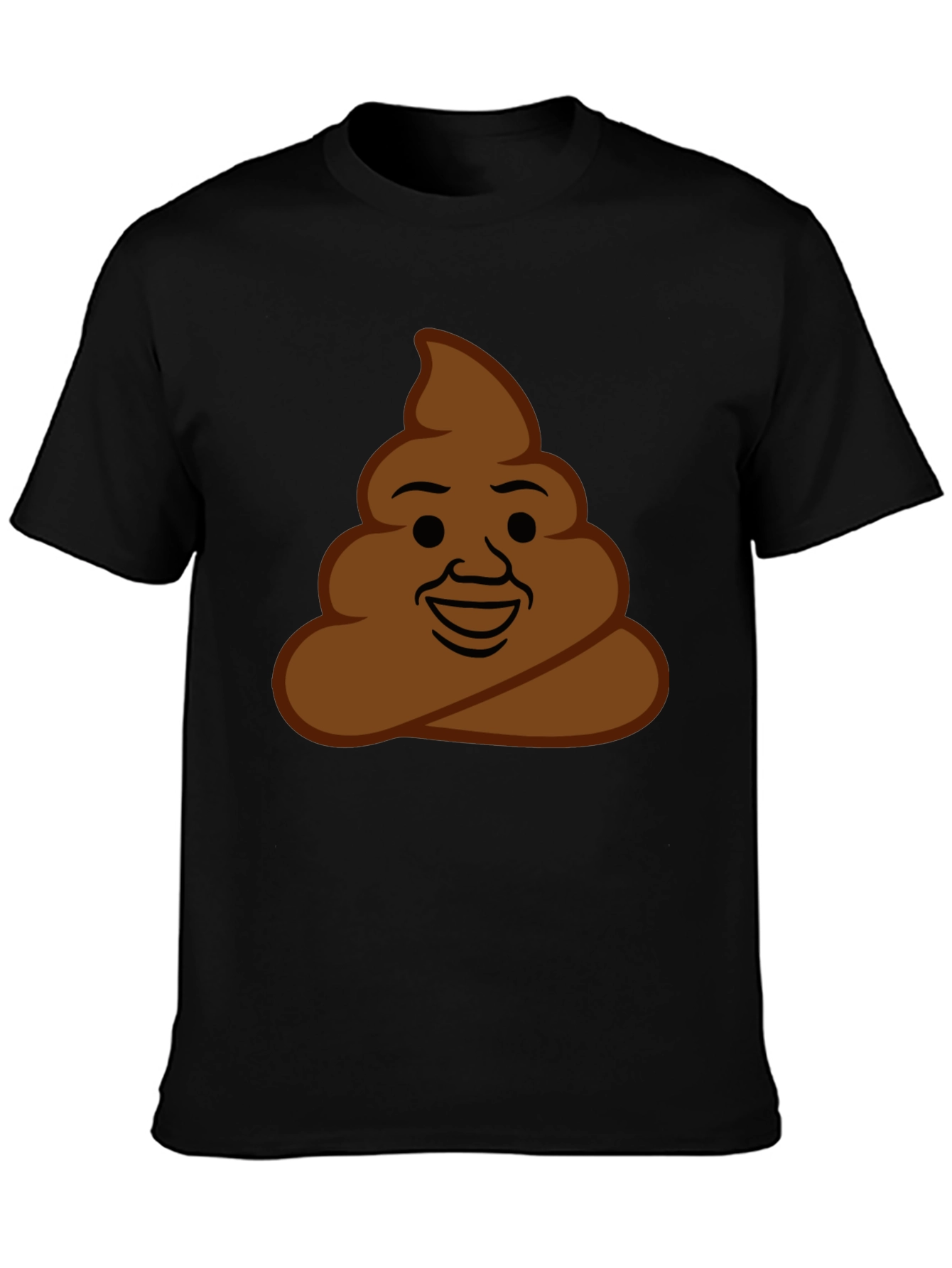 Black Poop Emoji Graphic Tee - Funny Unisex T-Shirt view 3