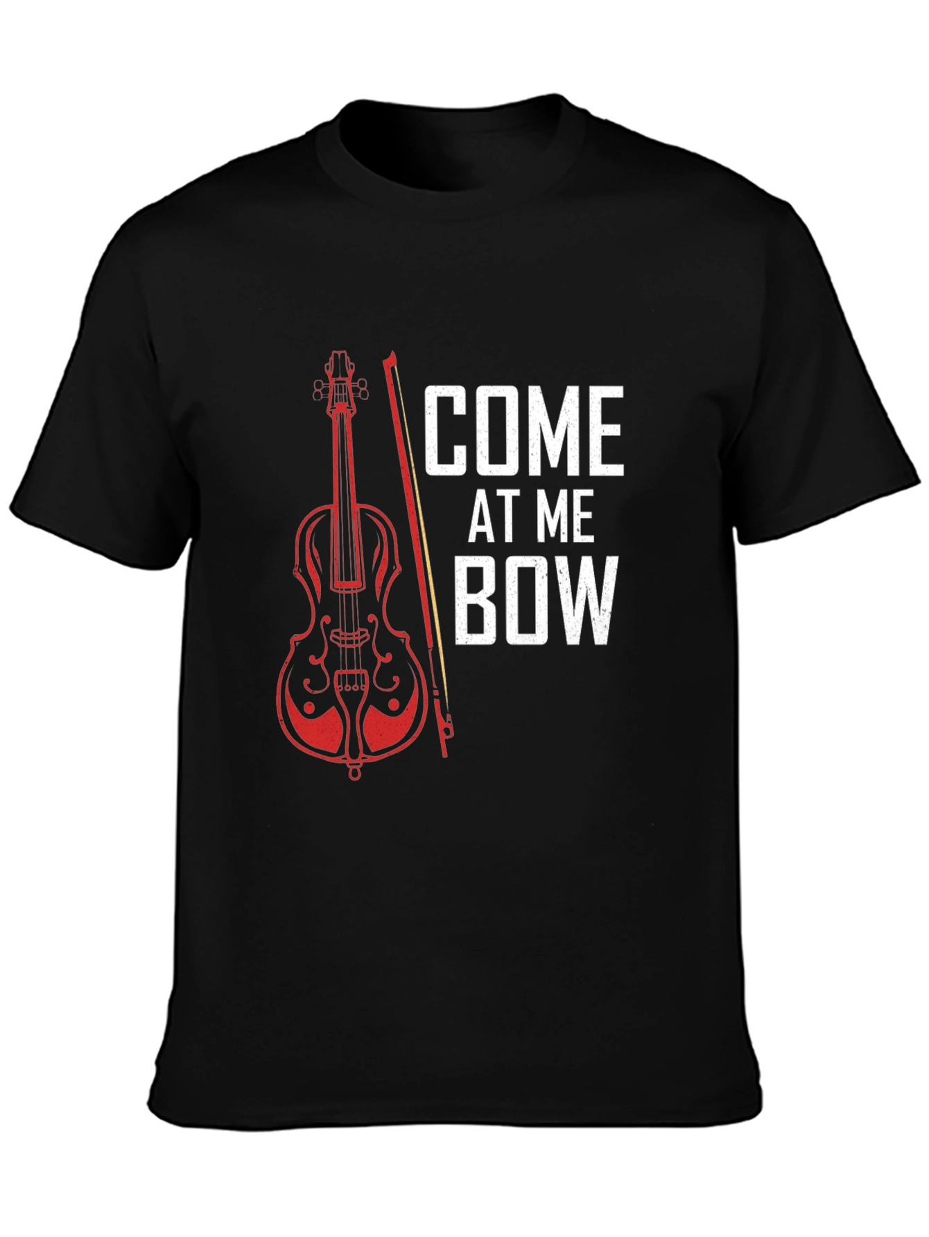 Black Come At Me Bow T-Shirt - Musician Gift view 3