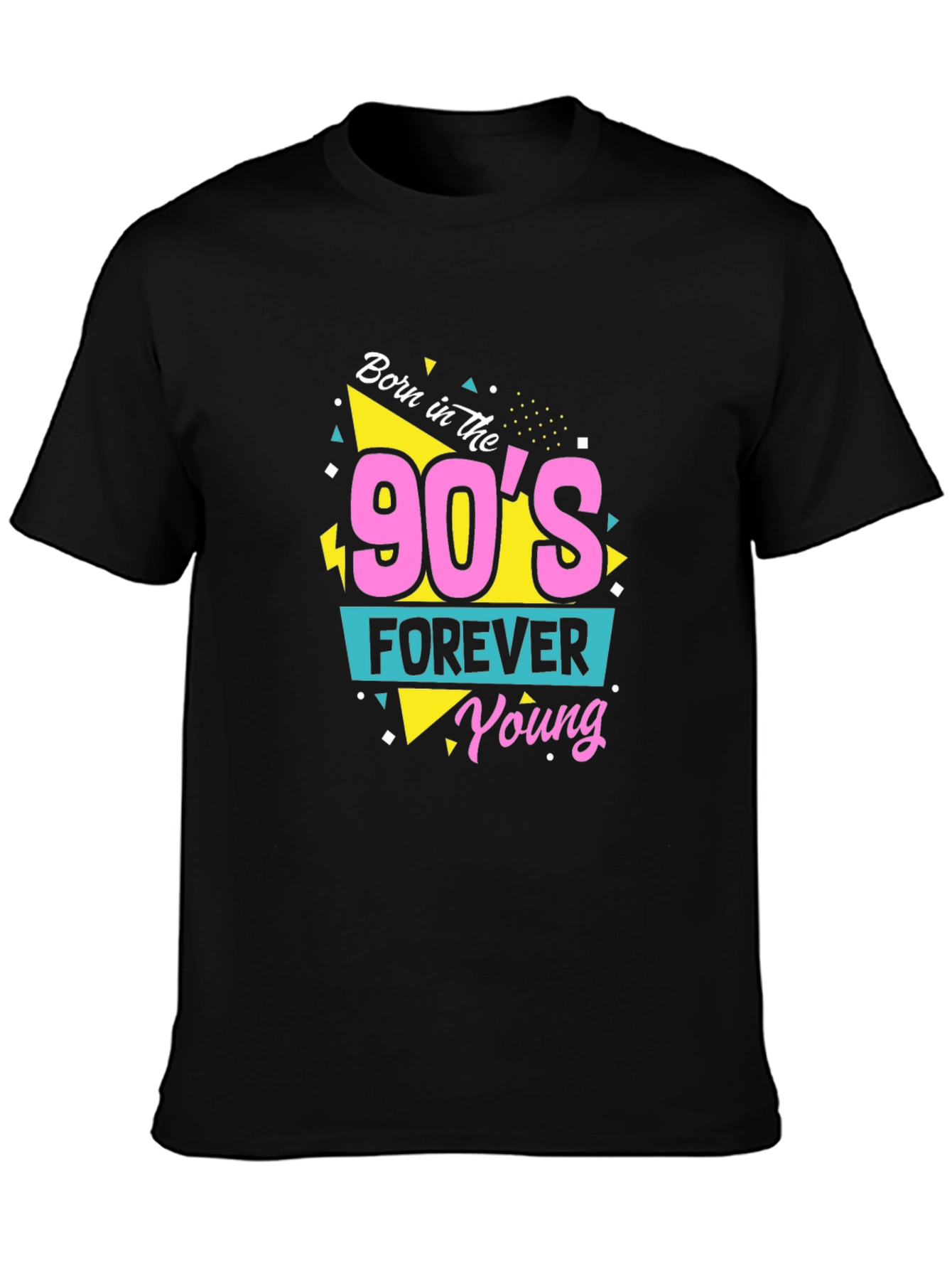 Black Born in the 90's Black Graphic T-Shirt view 3