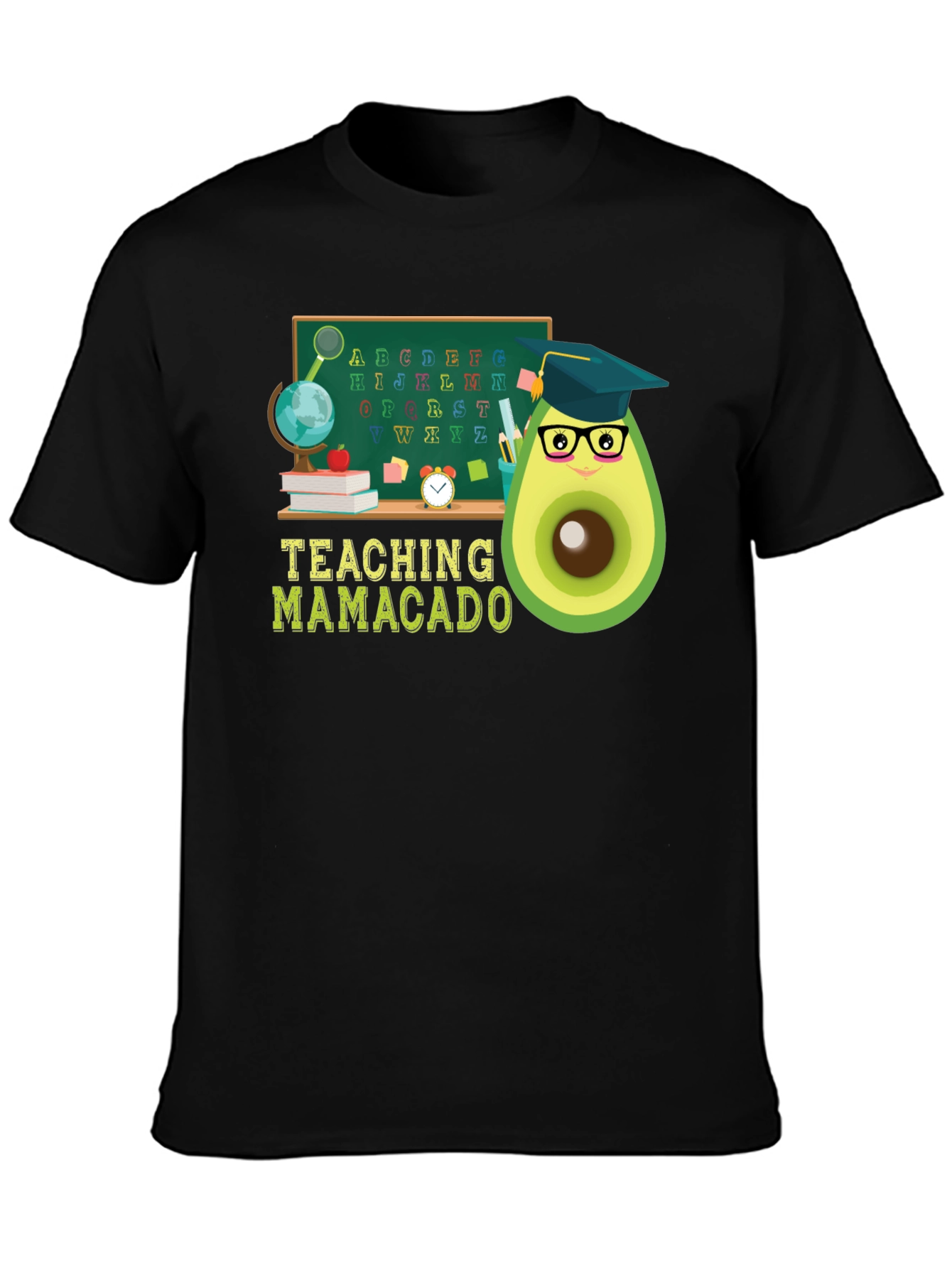 Black Teaching Mamacado T-Shirt view 3