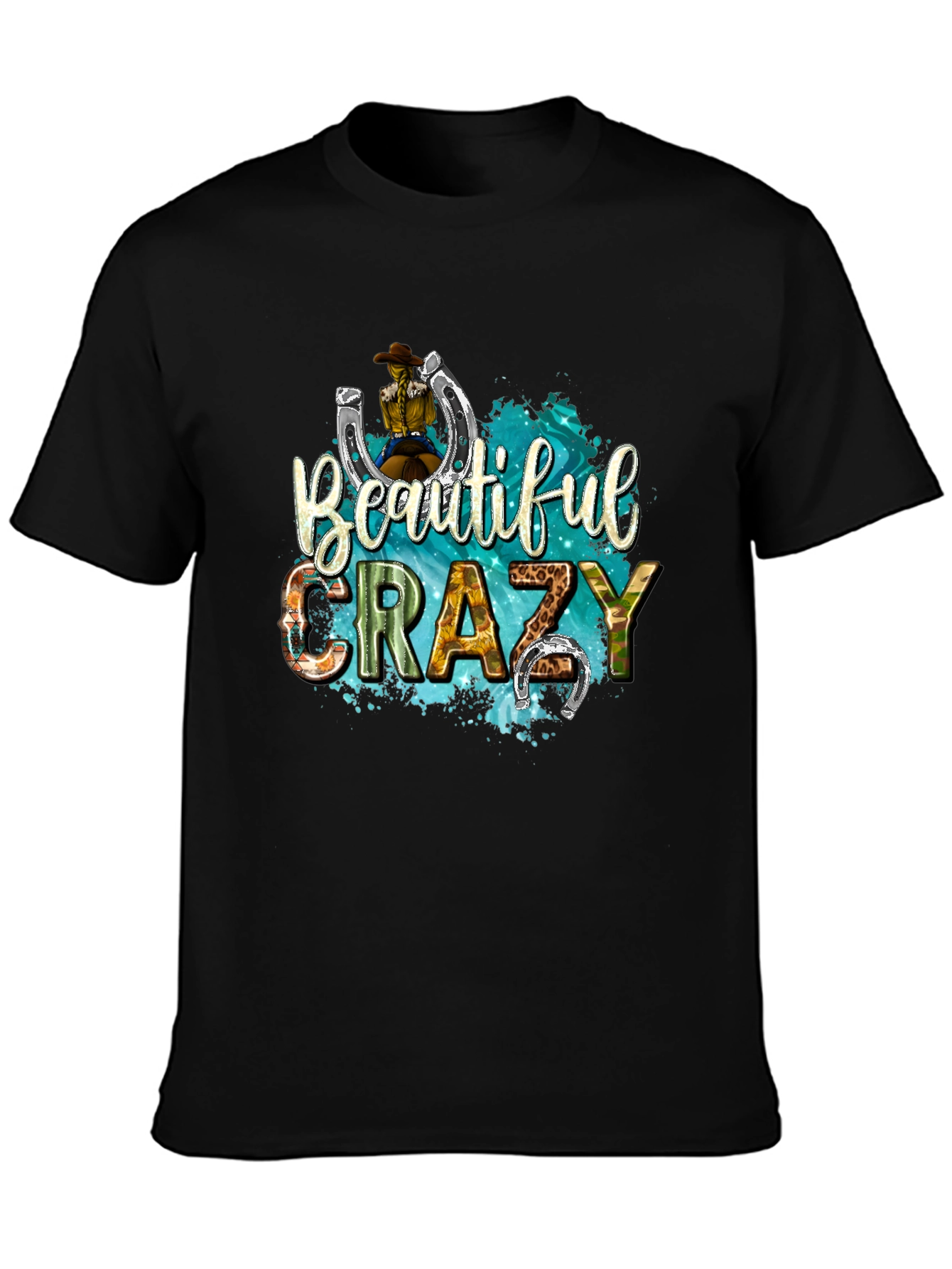 Black Beautiful Crazy Tee view 3