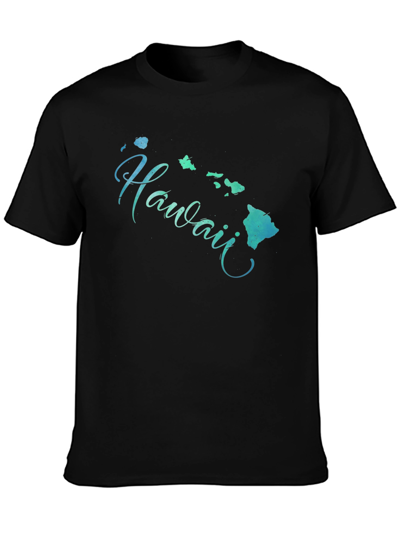 Hawaii Islands Graphic Black T-Shirt - 3