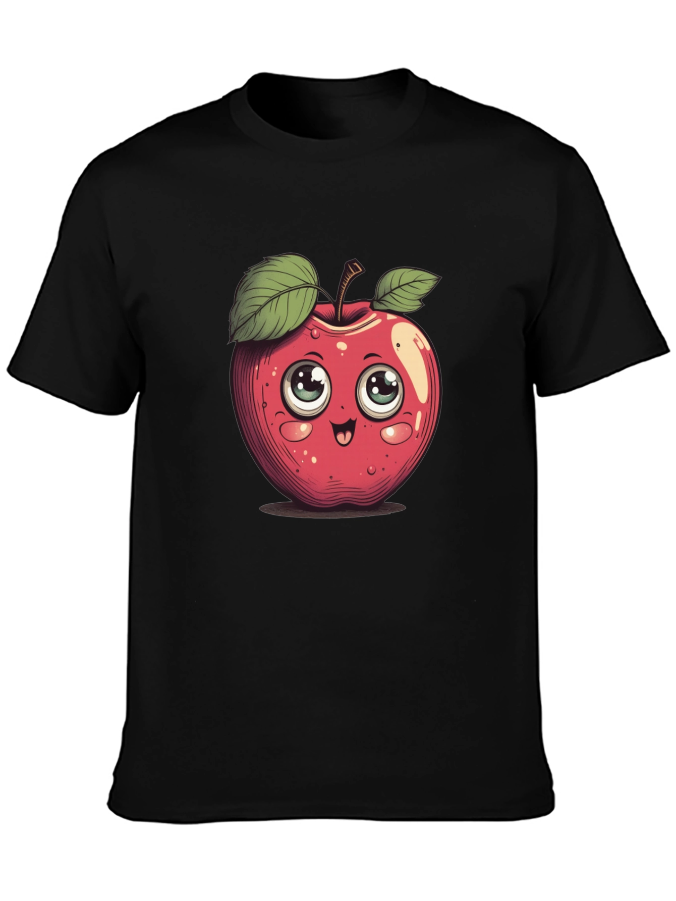 Cute Cartoon Apple Graphic Tee - 3