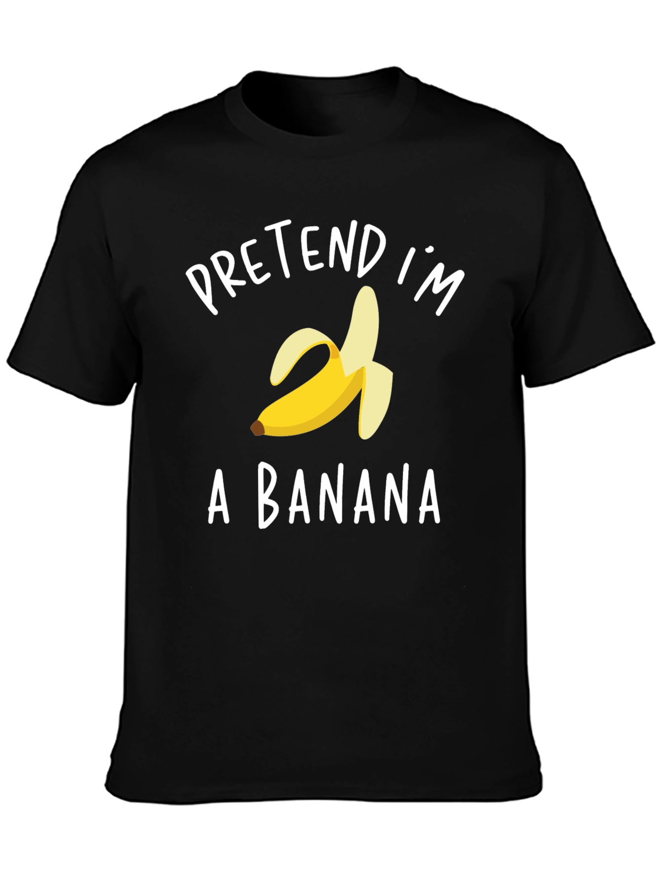 Black Pretend I'm a Banana Graphic T-Shirt view 3