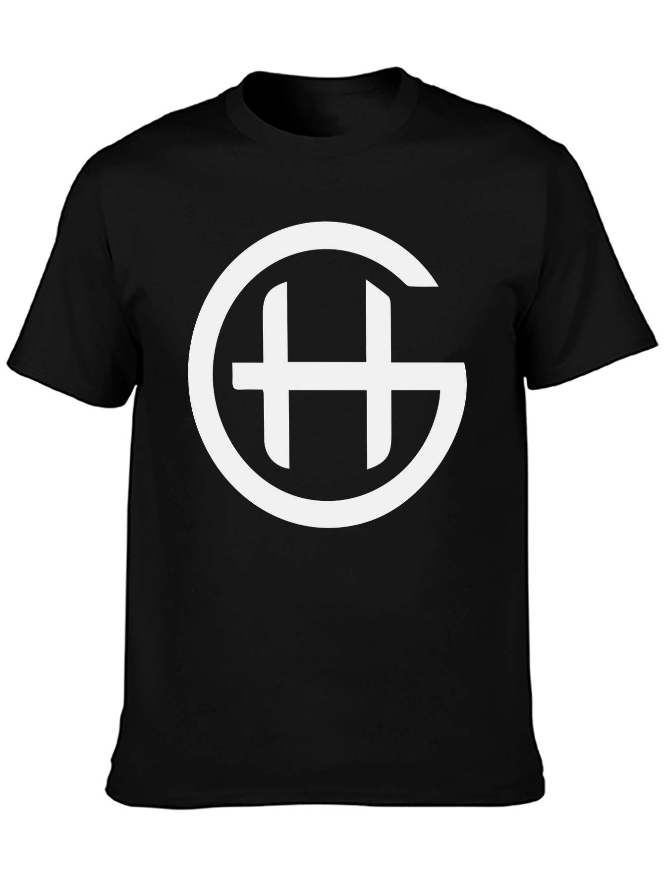 Black Modern Logo Graphic Print Black T-Shirt view 3
