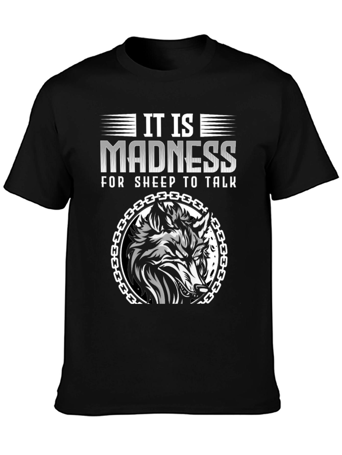 Black Wolf Madness Graphic Tee -  Unique Design view 3