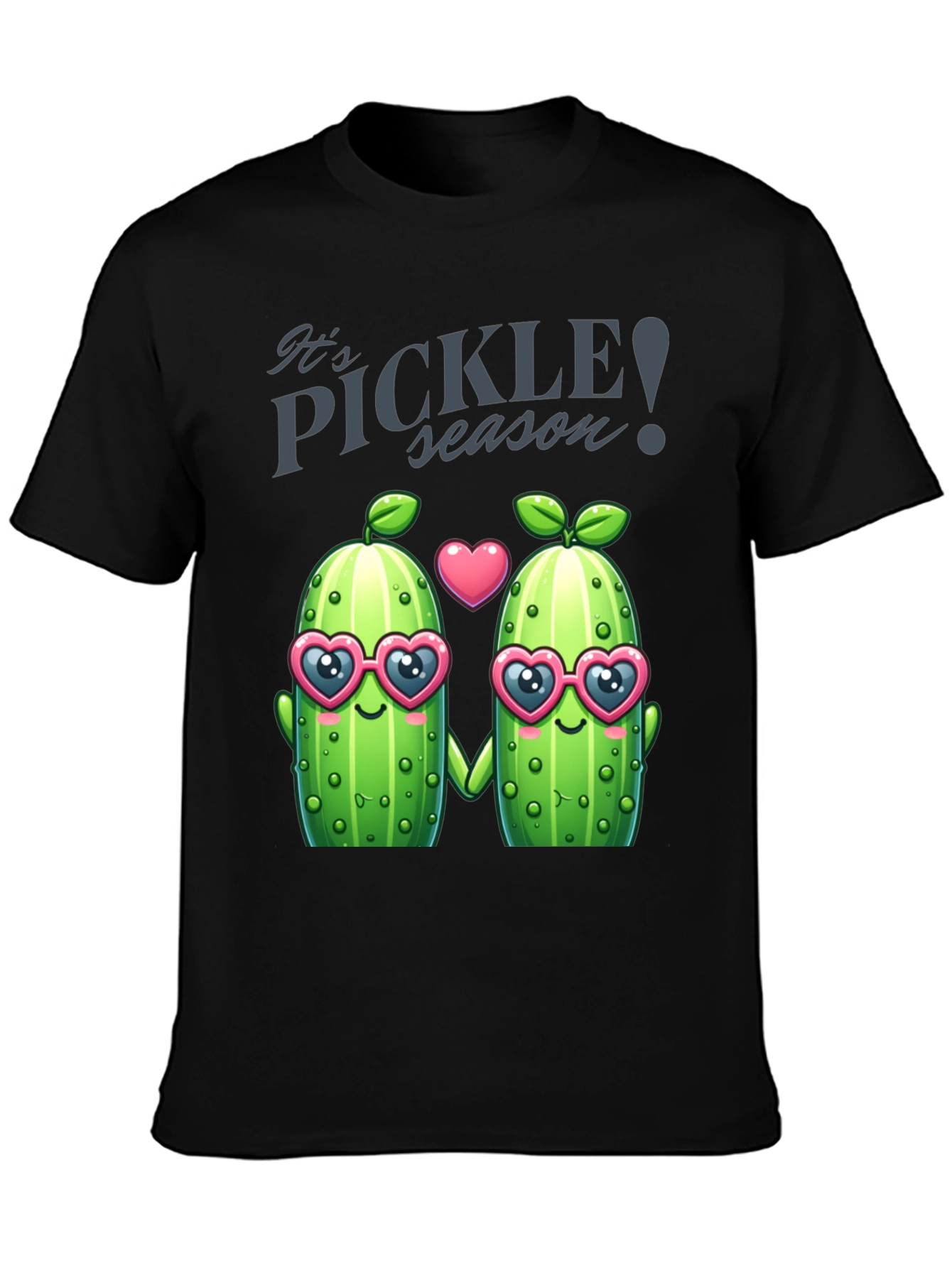 Black Pickle Season T-Shirt - Funny Cute Pickle Lover Tee view 3