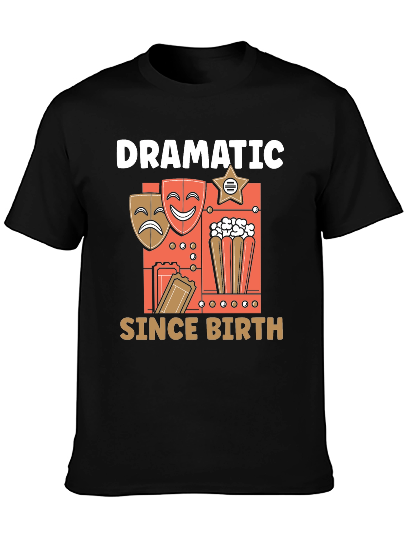 Black Dramatic Since Birth T-Shirt view 3