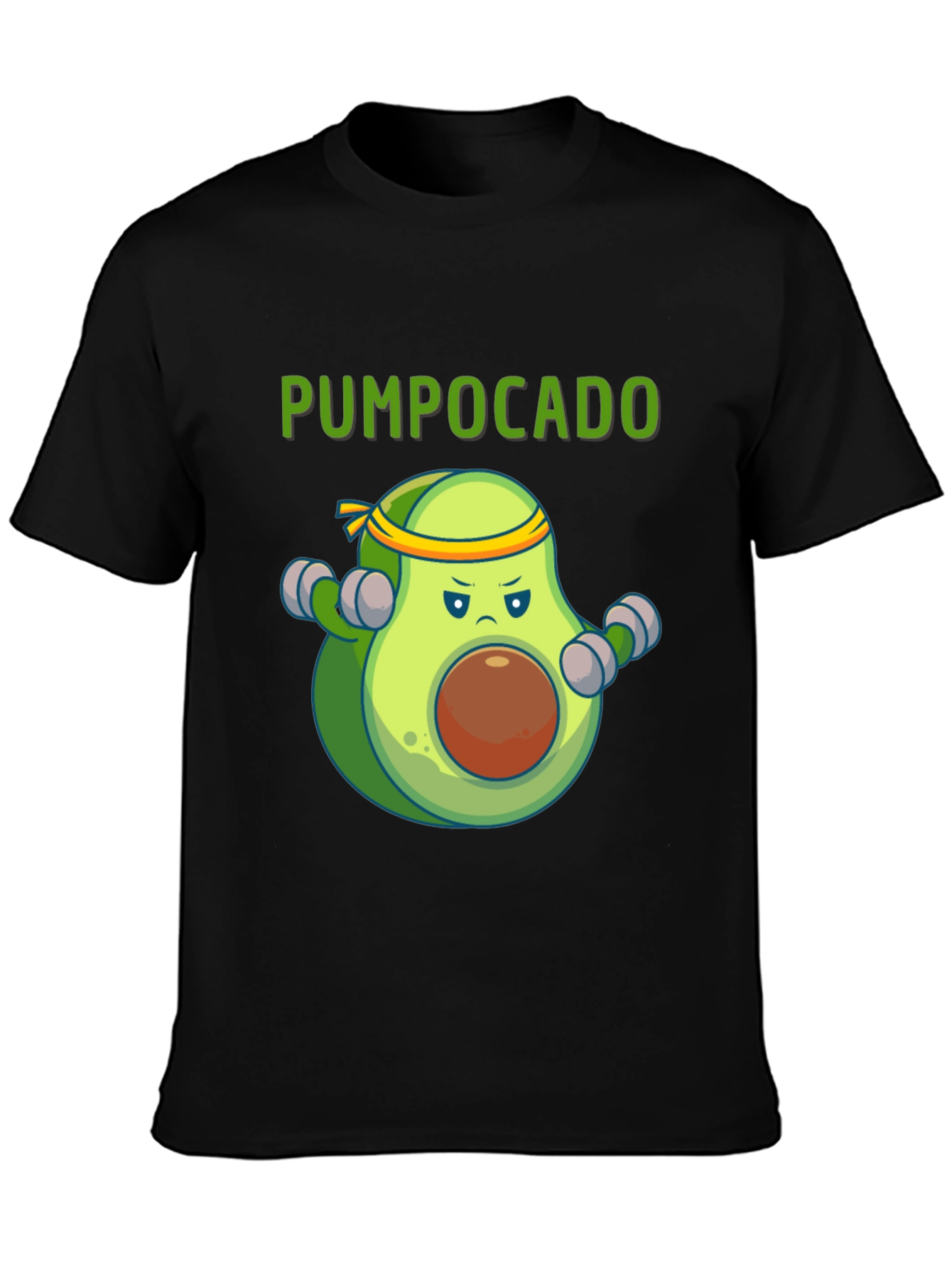 Black Pumpocado Gym Humor Tee - Black view 3