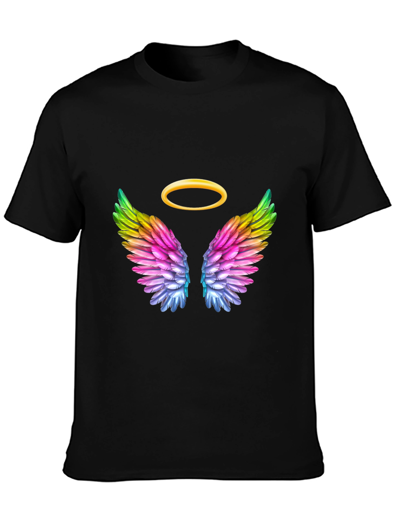 Black Angel Wings Graphic Tee view 3