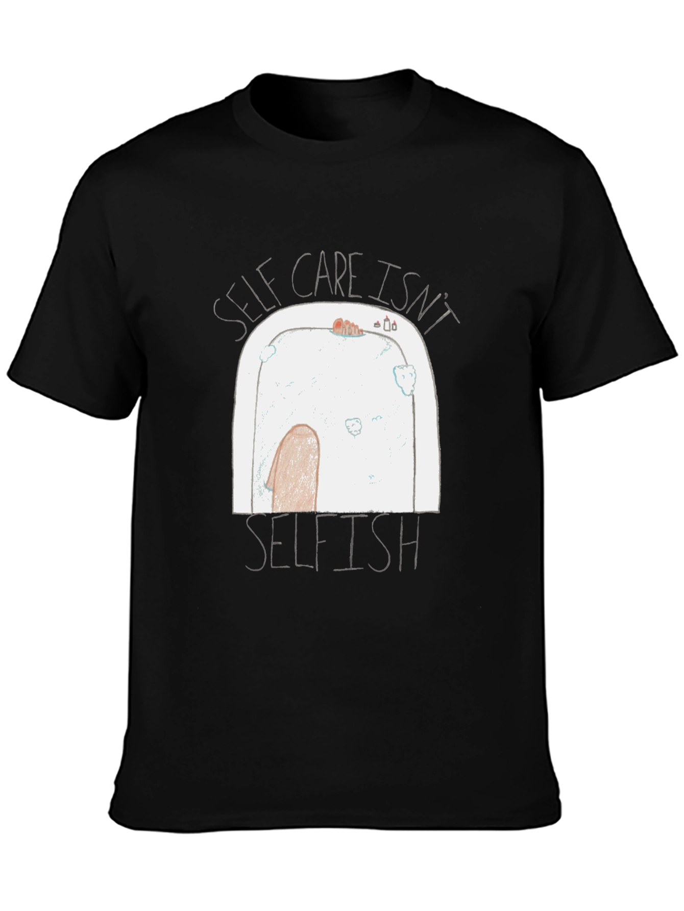 Black Self Care Isn't Selfish Graphic Tee view 3