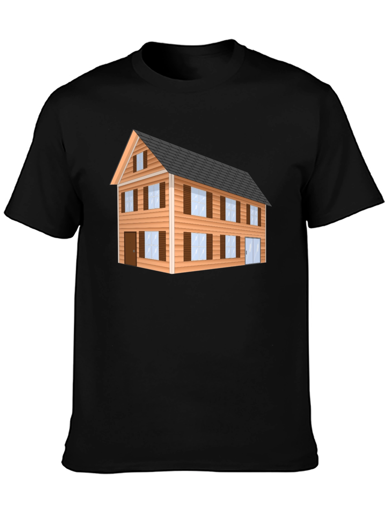 Black House Graphic Black T-Shirt view 3