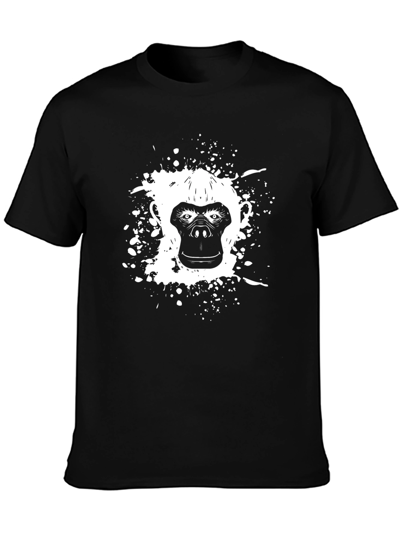 Black Ape Face Graphic Black T-Shirt view 3