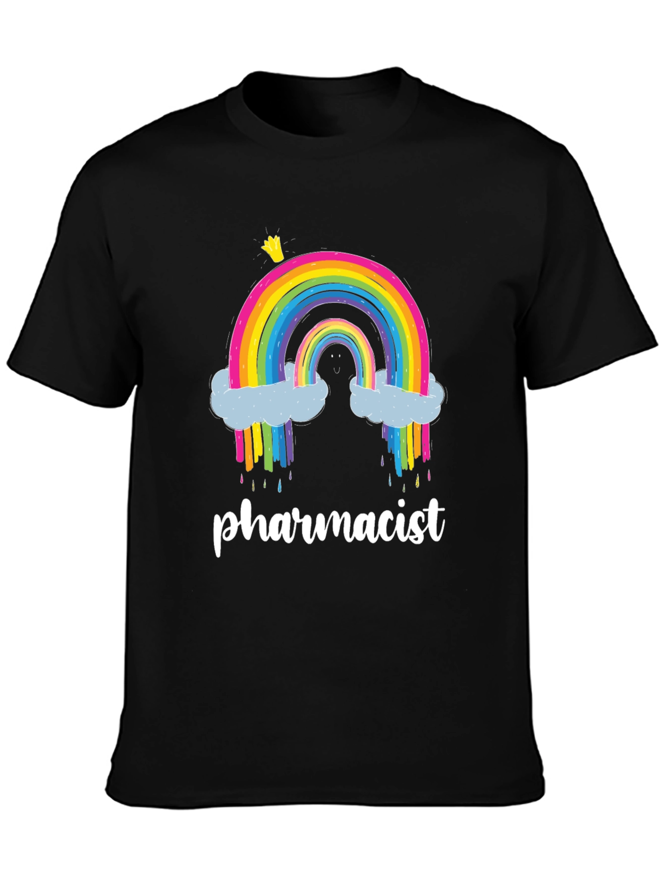 Black Rainbow Pharmacist T-Shirt view 3