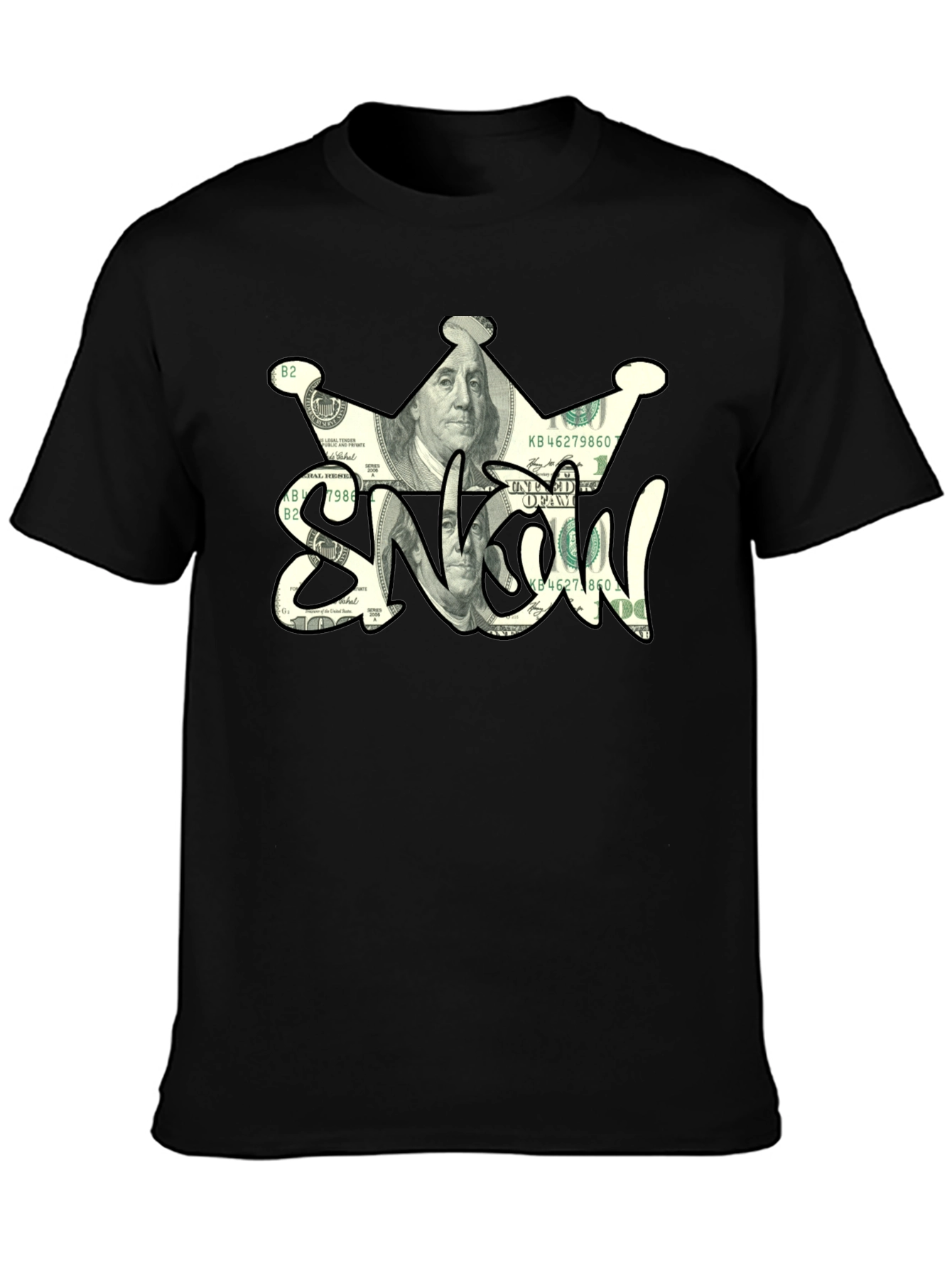 Black Snow Crown Graphic Tee - Black view 3