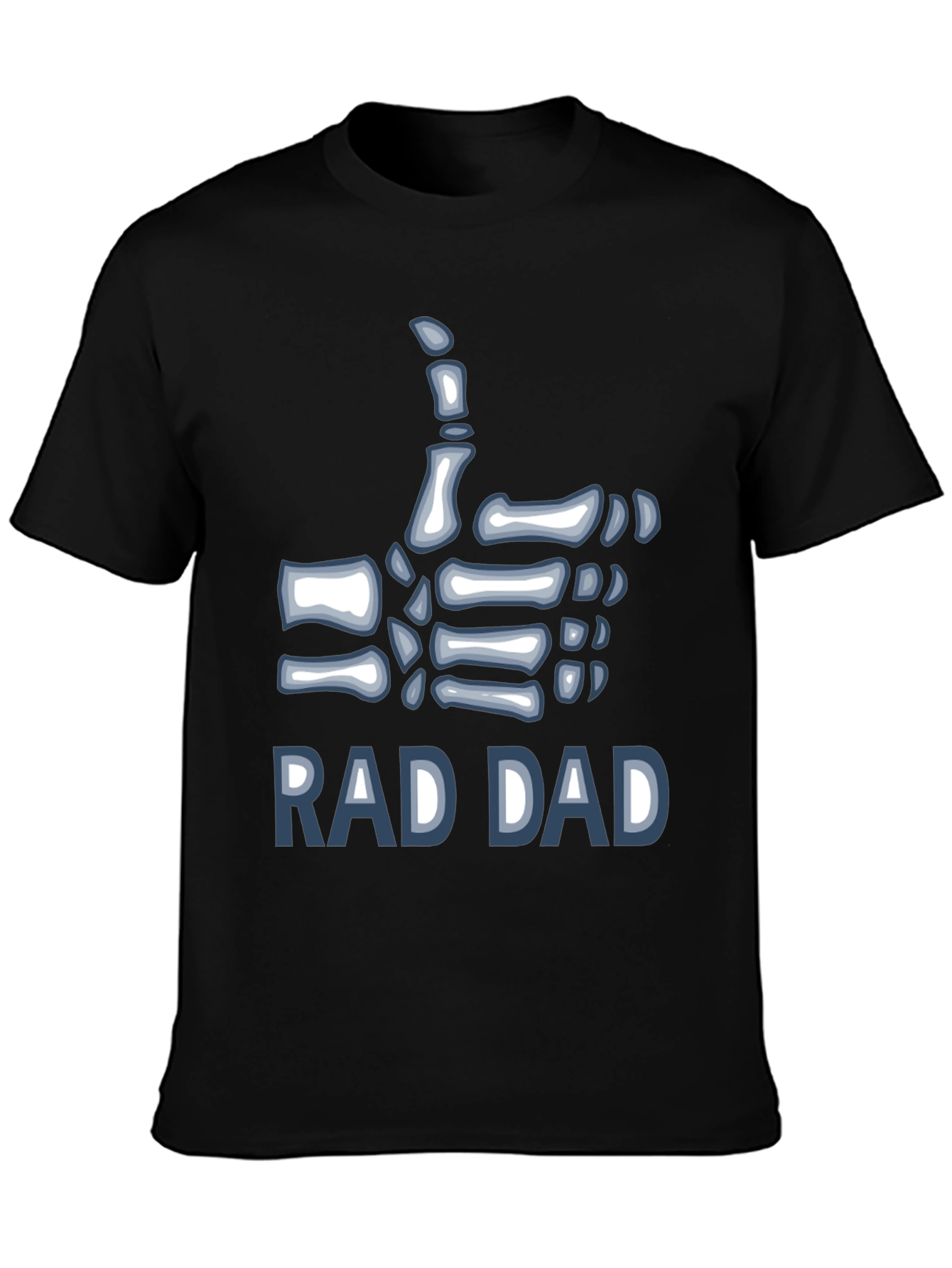 Black Rad Dad Skeleton Hand T-Shirt view 3