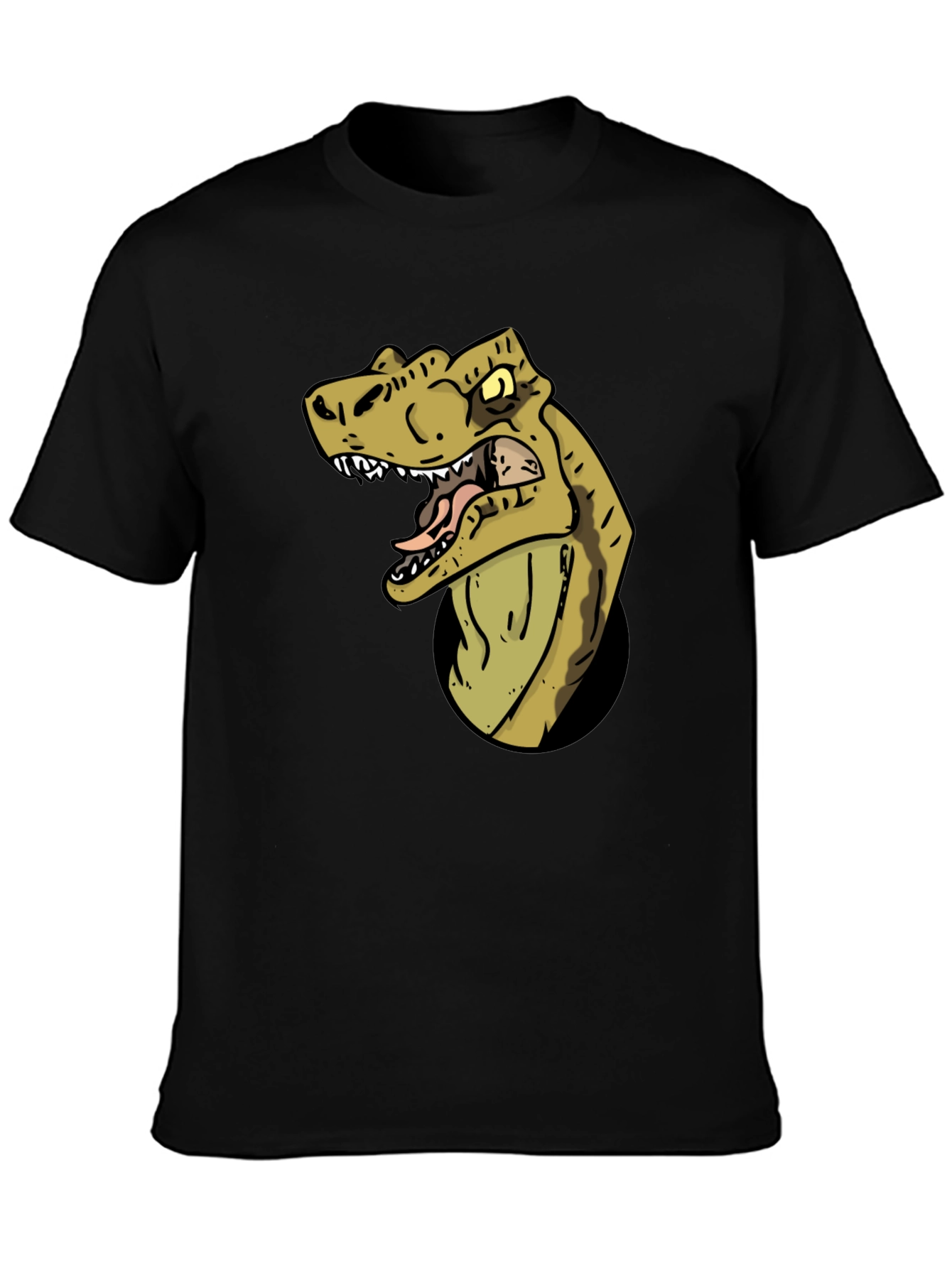 Black Dino T-Shirt - Graphic Dinosaur Tee view 3