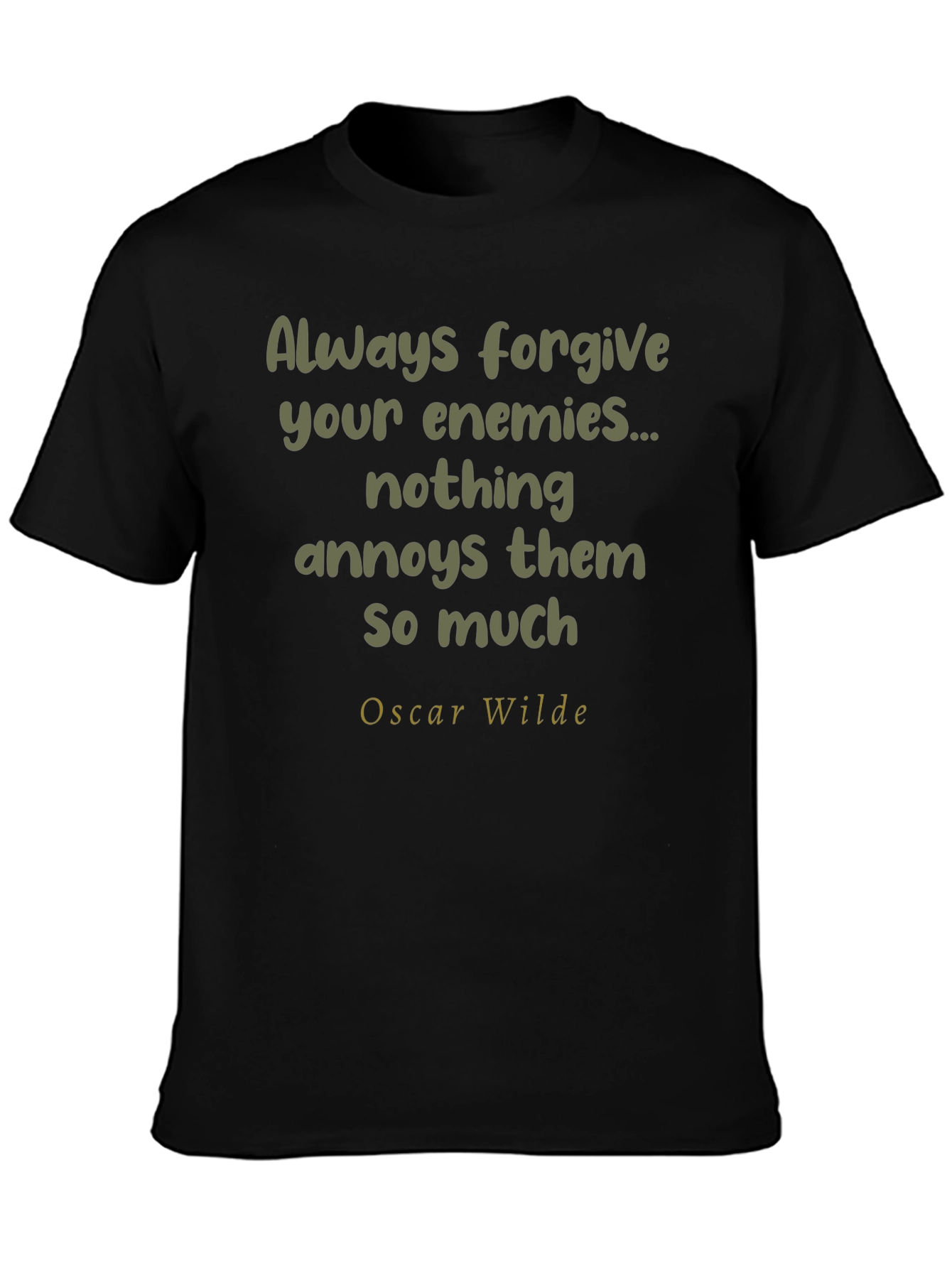 Black Always Forgive Enemies Graphic T-Shirt view 3
