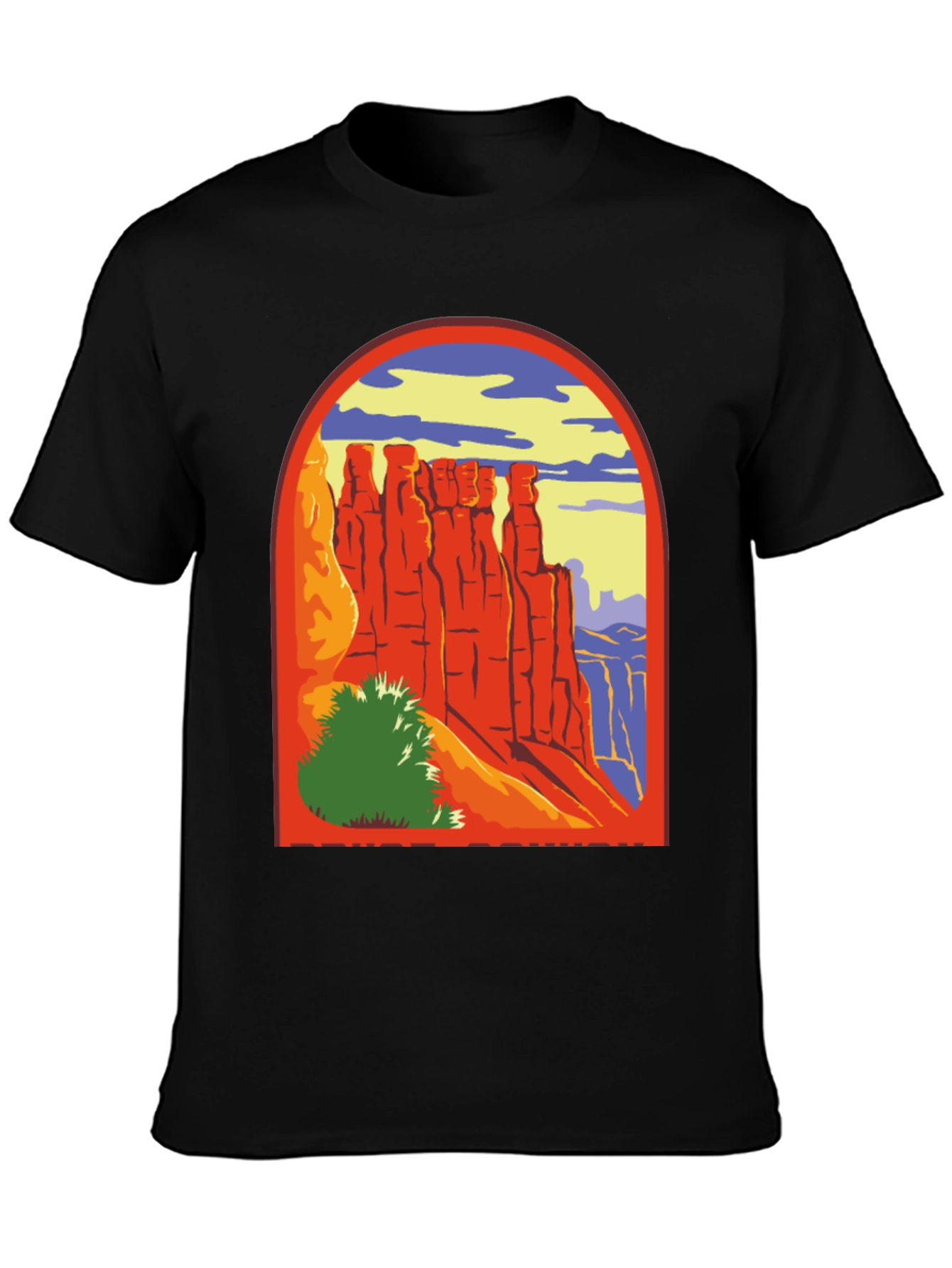 Black Desert Landscape Graphic T-Shirt view 3