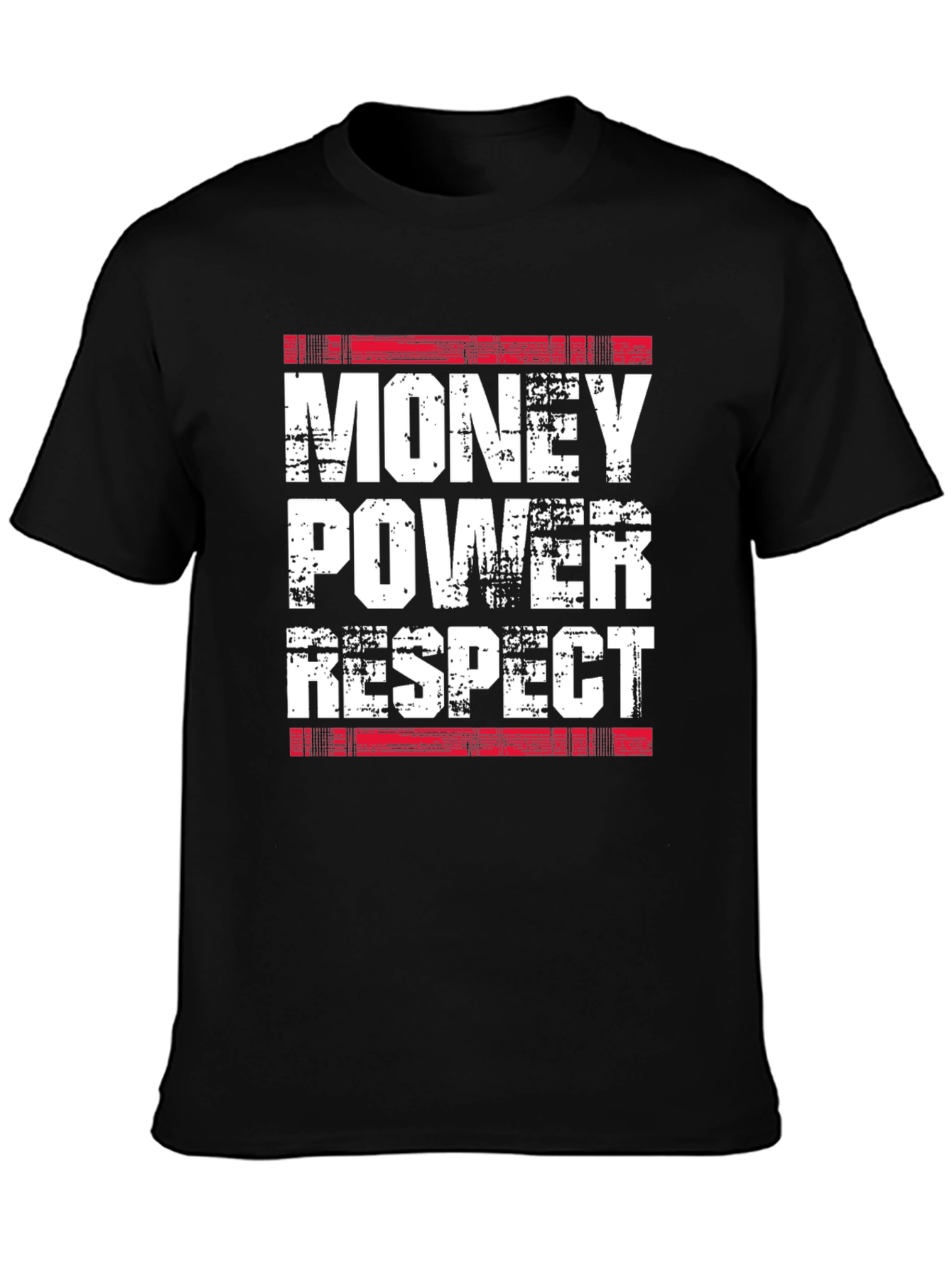 Black Money Power Respect T-Shirt - Black view 3