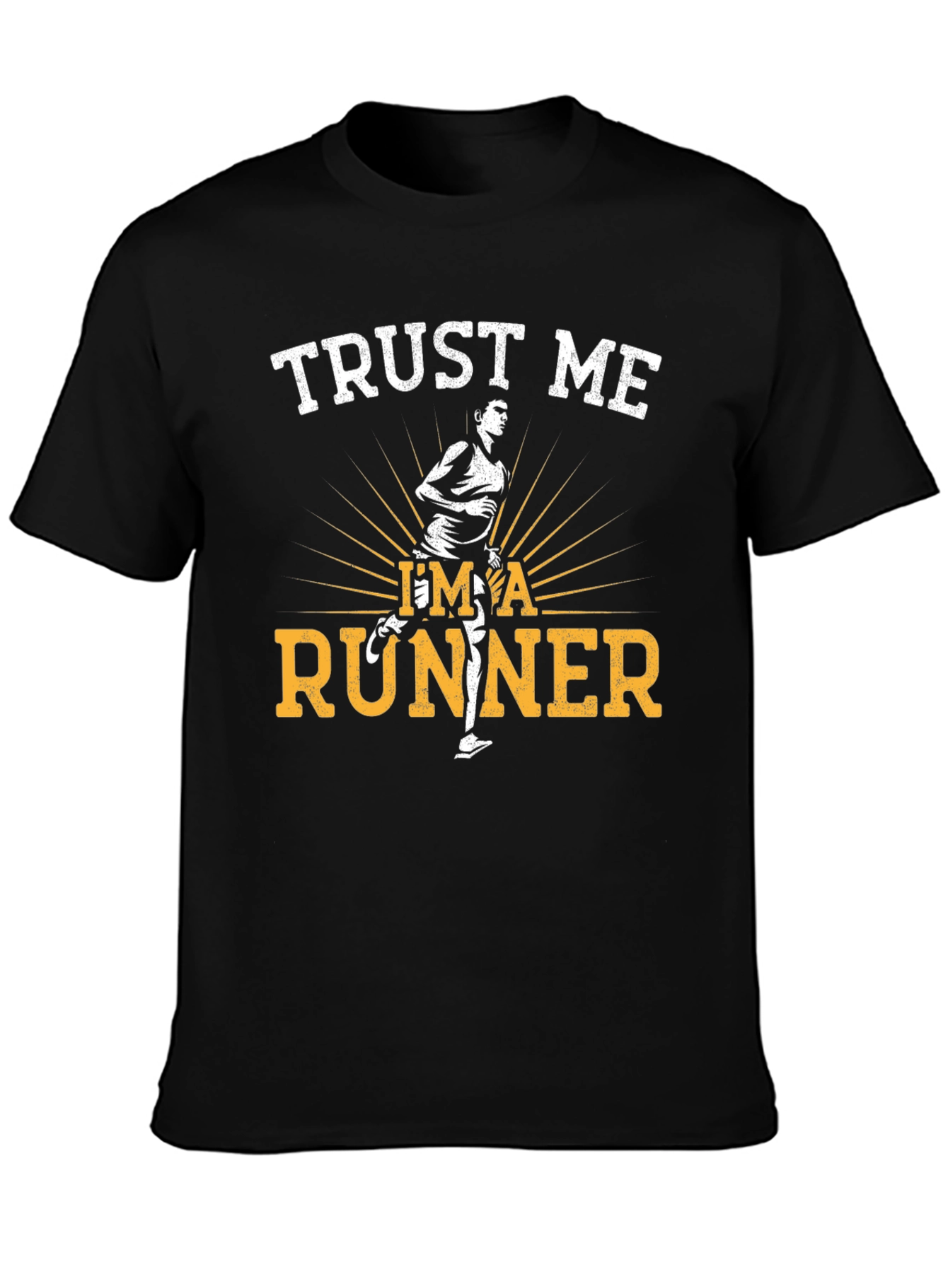 Black Trust Me I'm A Runner T-Shirt view 3