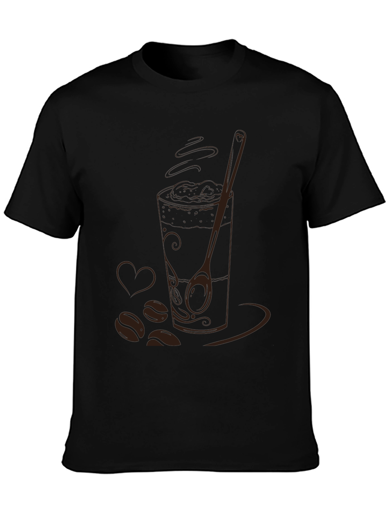 Black Coffee Lover's Graphic Tee - Black view 3