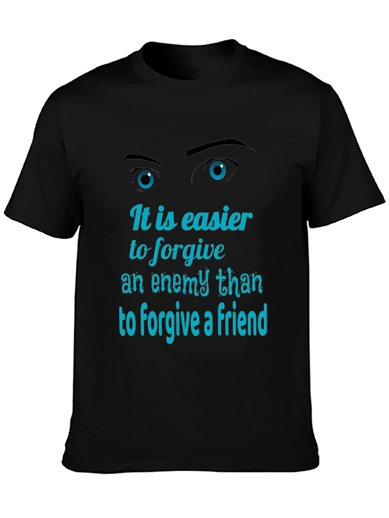 Black Forgiveness Graphic Tee - Men's Black T-Shirt view 3