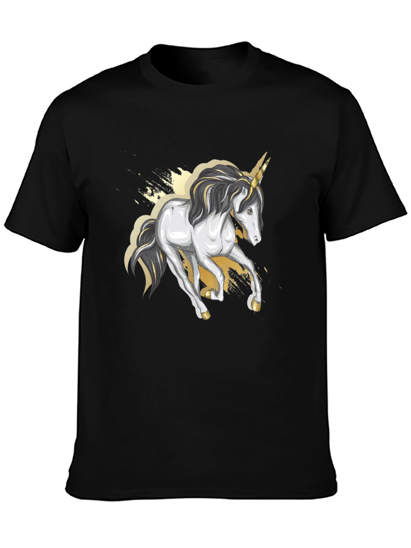 Black Unicorn Graphic Tee - Black Cotton Blend view 3