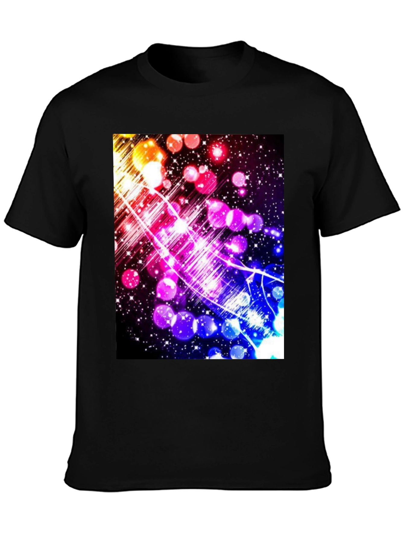 Black Galaxy Starry Sky T-Shirt view 3