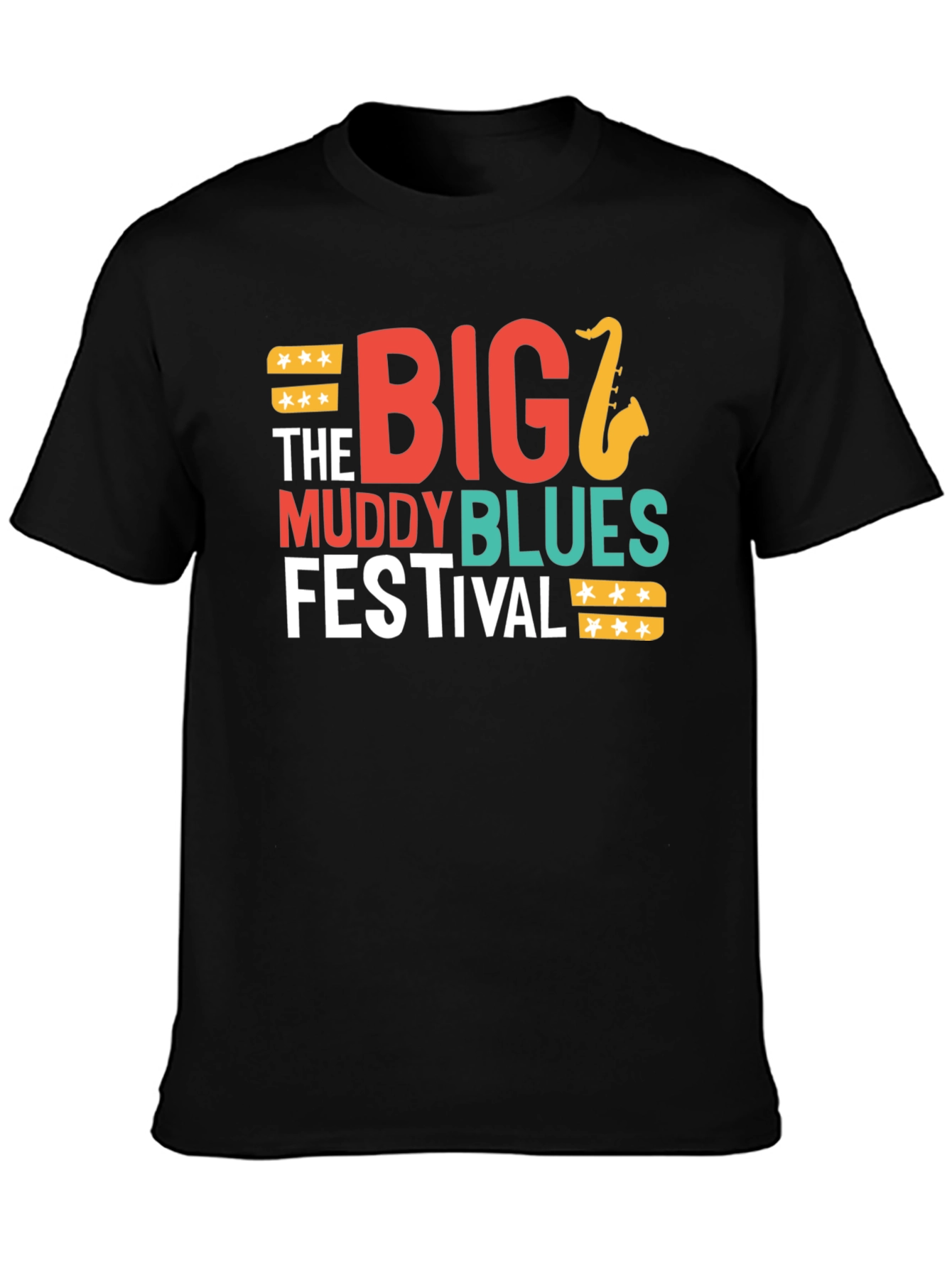 Black Big Muddy Blues Festival Graphic Tee view 3