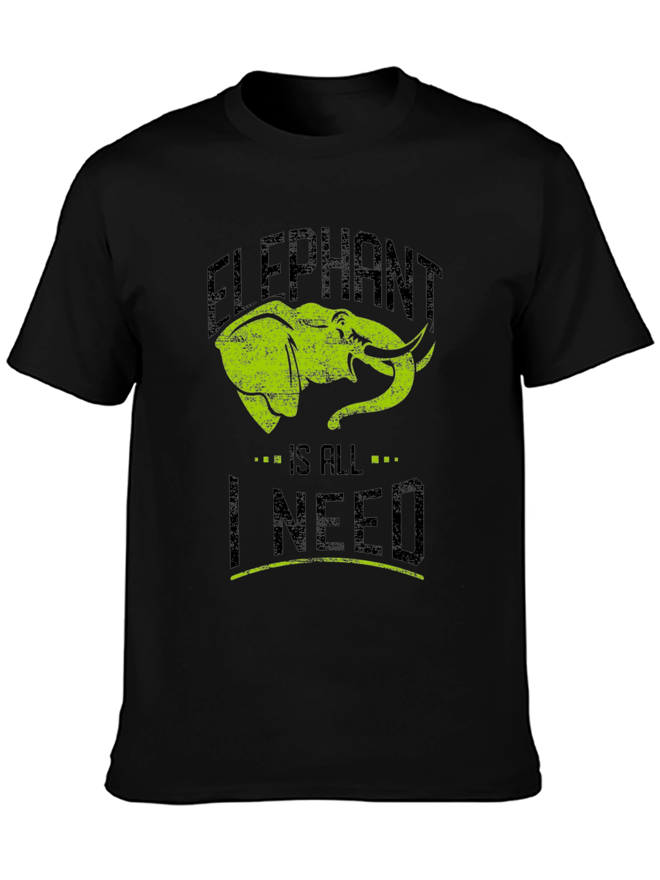 Black Elephant Is All I Need Graphic T-Shirt view 3