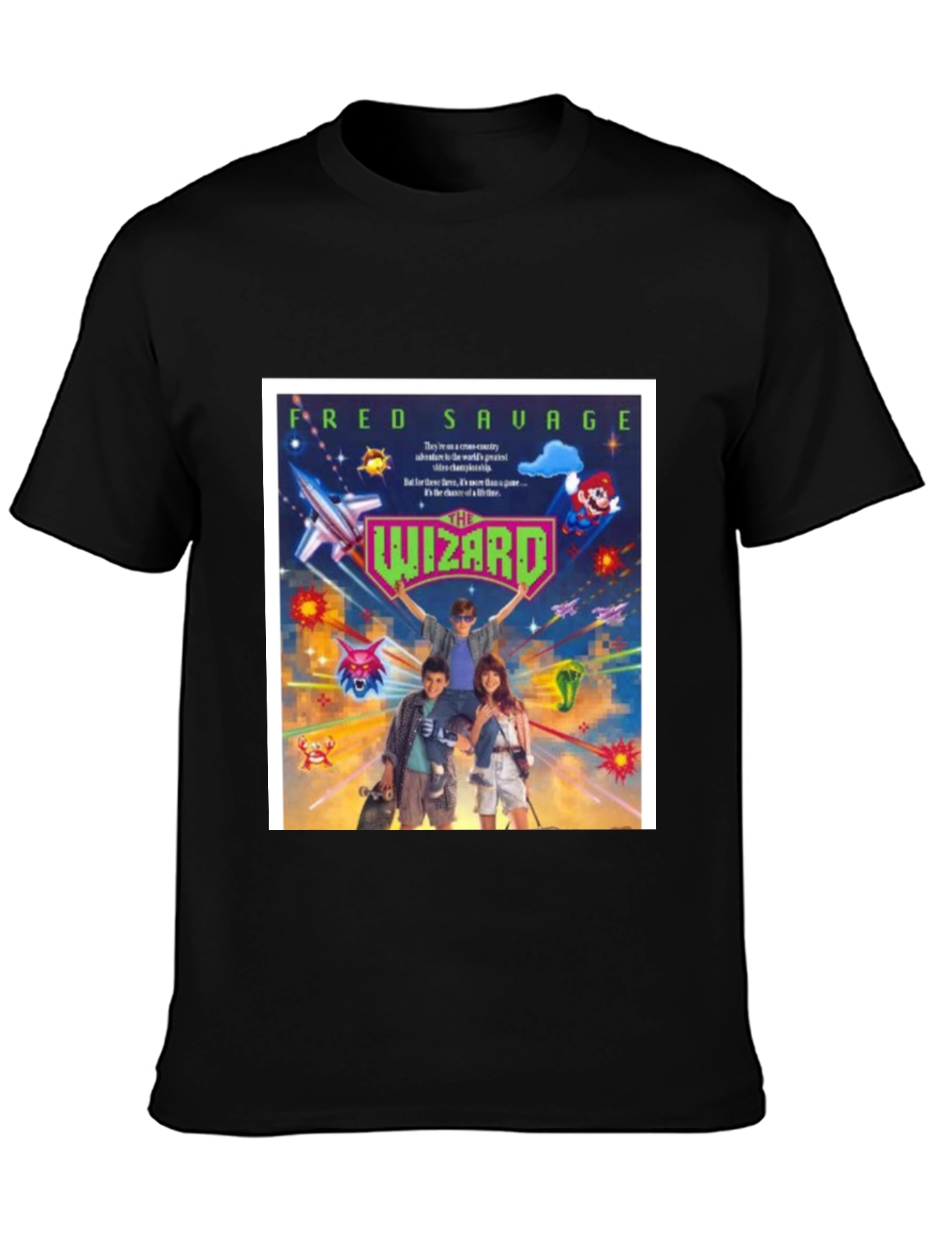 Black The Wizard Movie T-Shirt view 3
