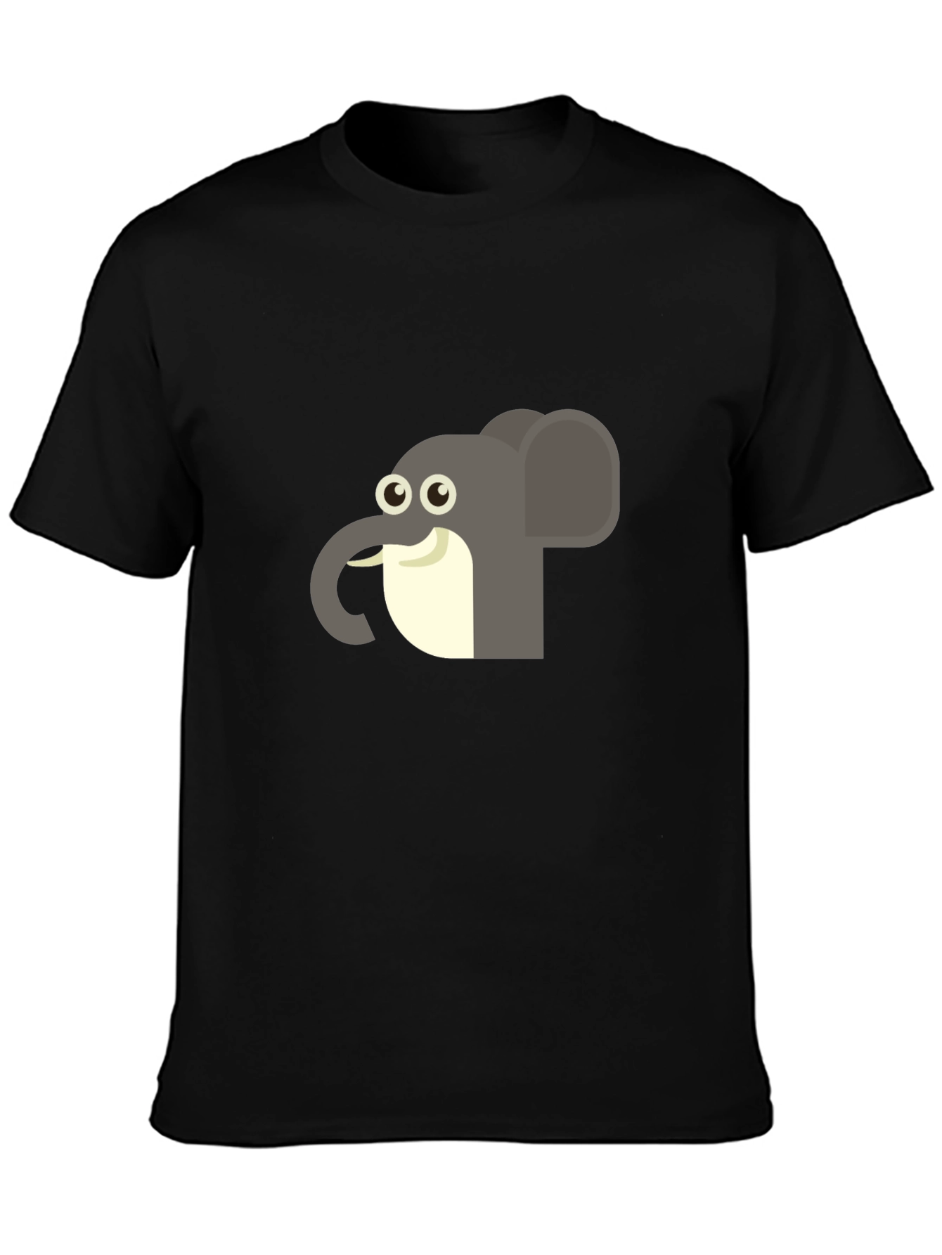 Black Elephant Graphic Tee - Casual Black T-Shirt view 3
