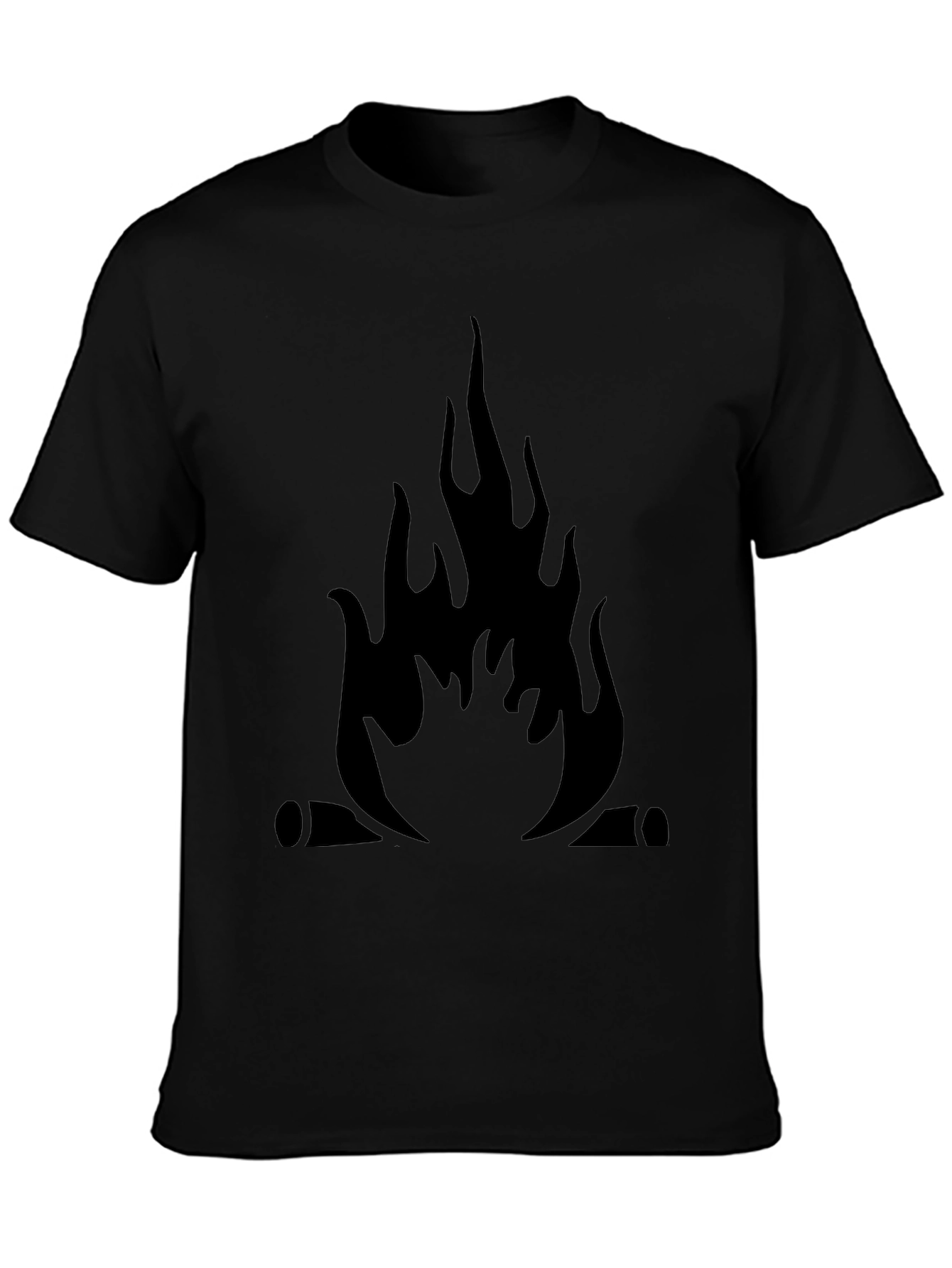 Black Campfire Graphic Tee - Black Cotton Comfort view 3