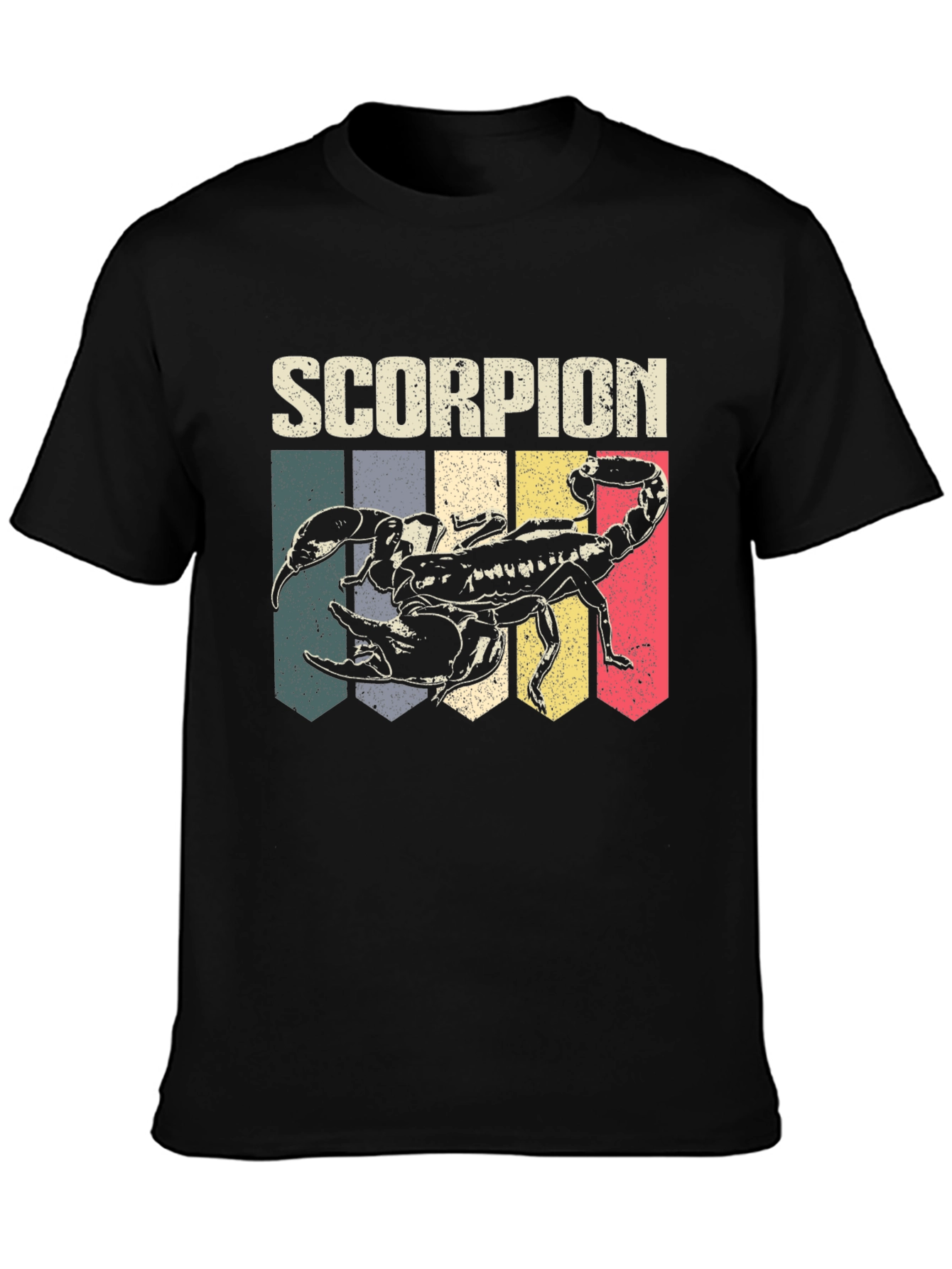 Black Retro Scorpion Graphic Tee - Black view 3