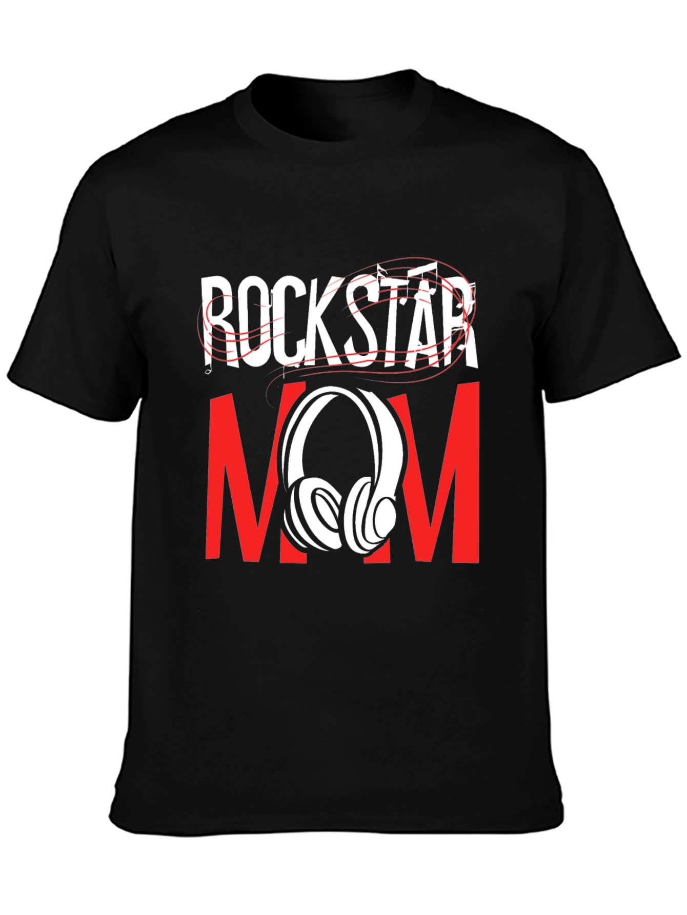 Black Rockstar Mom T-Shirt - Music Lover Tee view 3