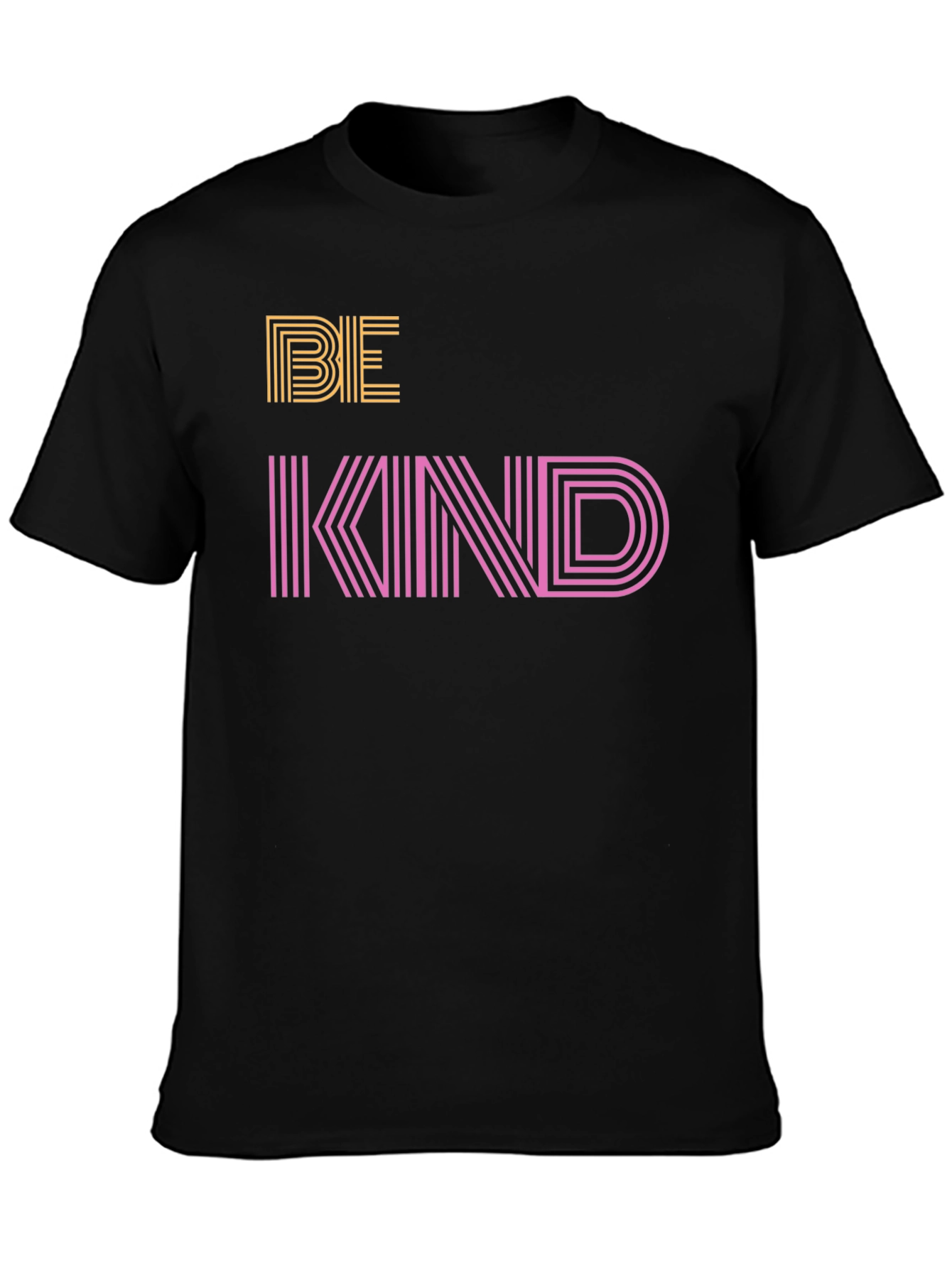 Black Be Kind Graphic Tee - Black Cotton T-Shirt view 3