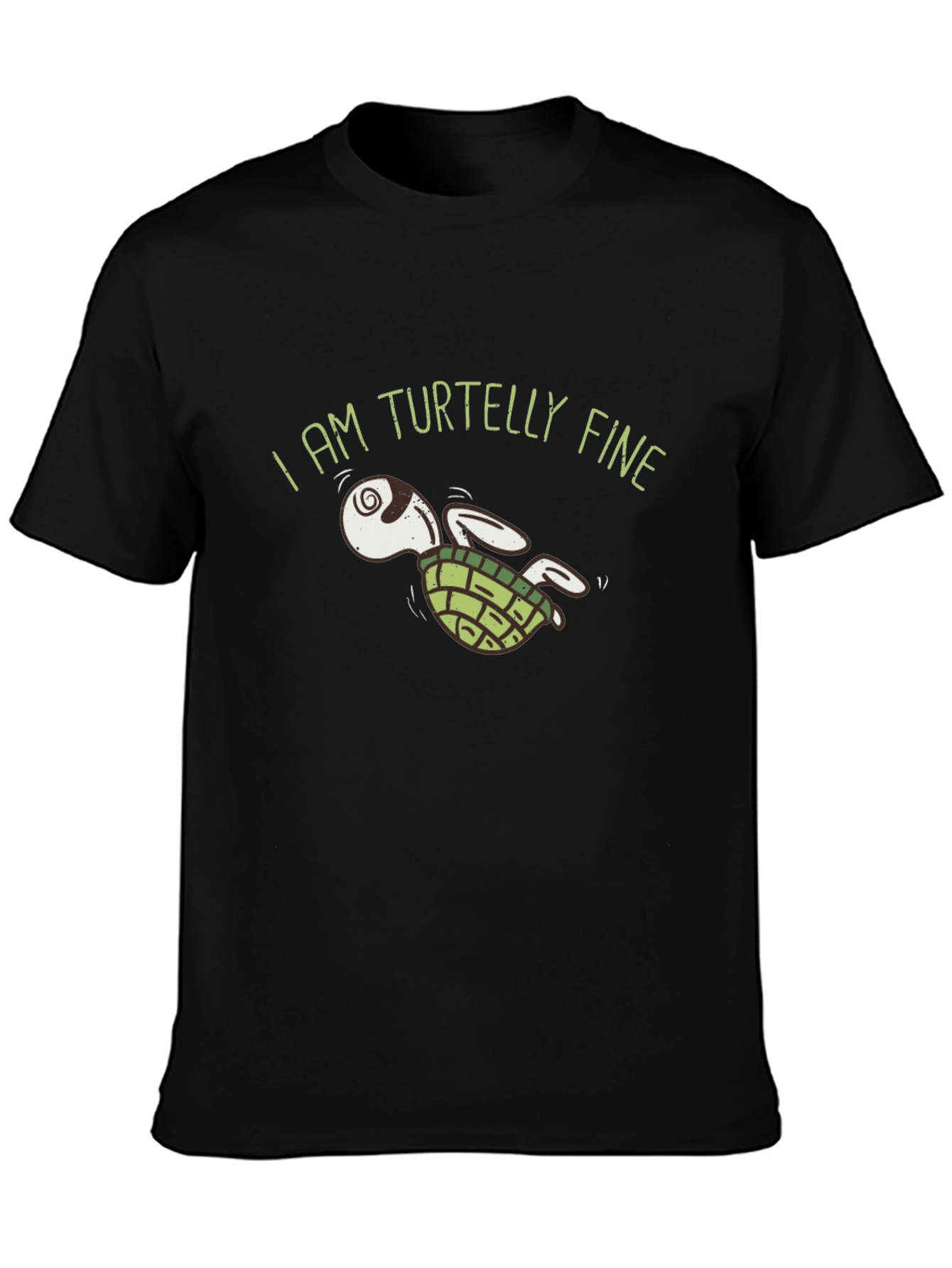 Black Turtelly Fine Graphic T-Shirt -  Unique Turtle Design view 3