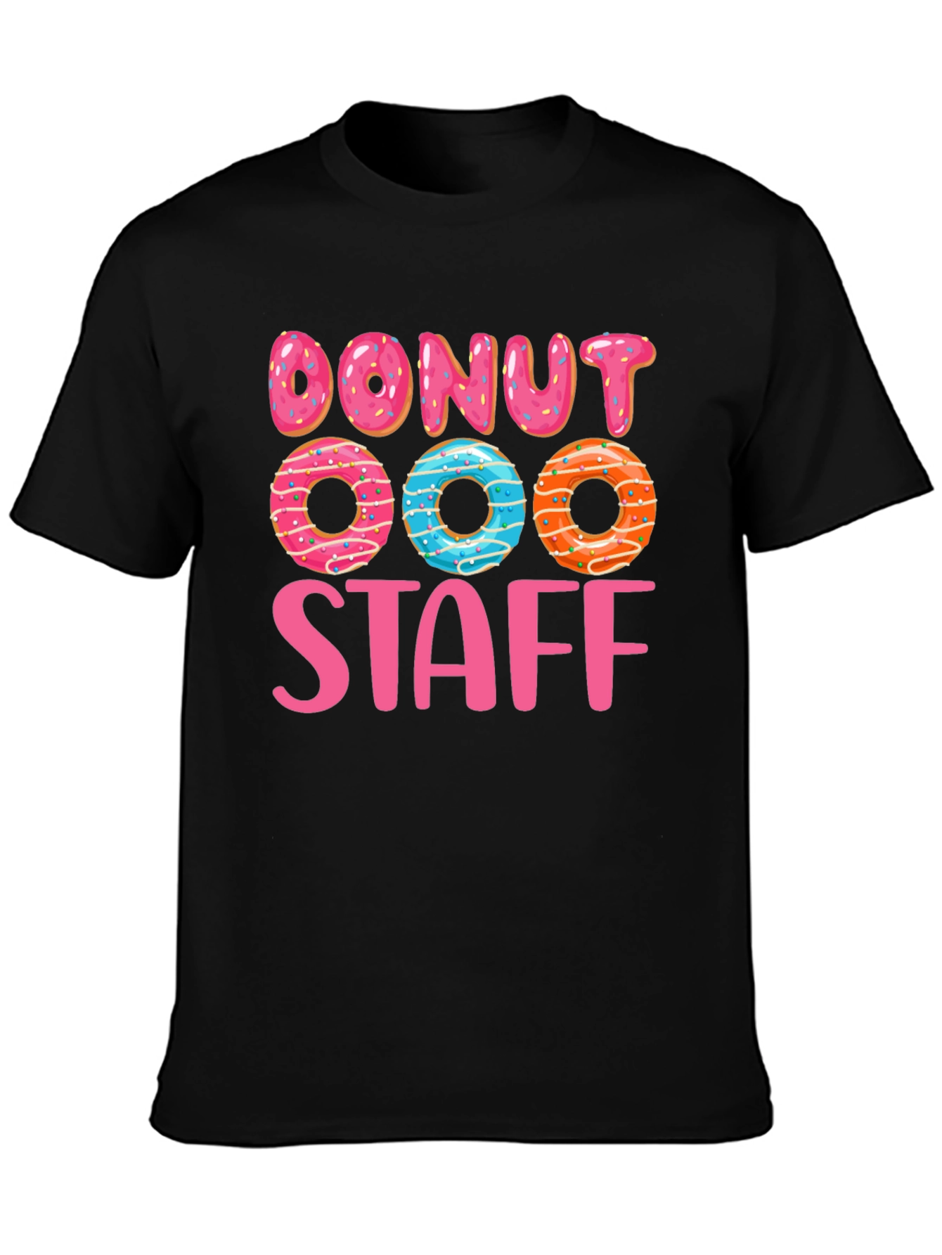 Black Donut Staff Graphic T-Shirt view 3