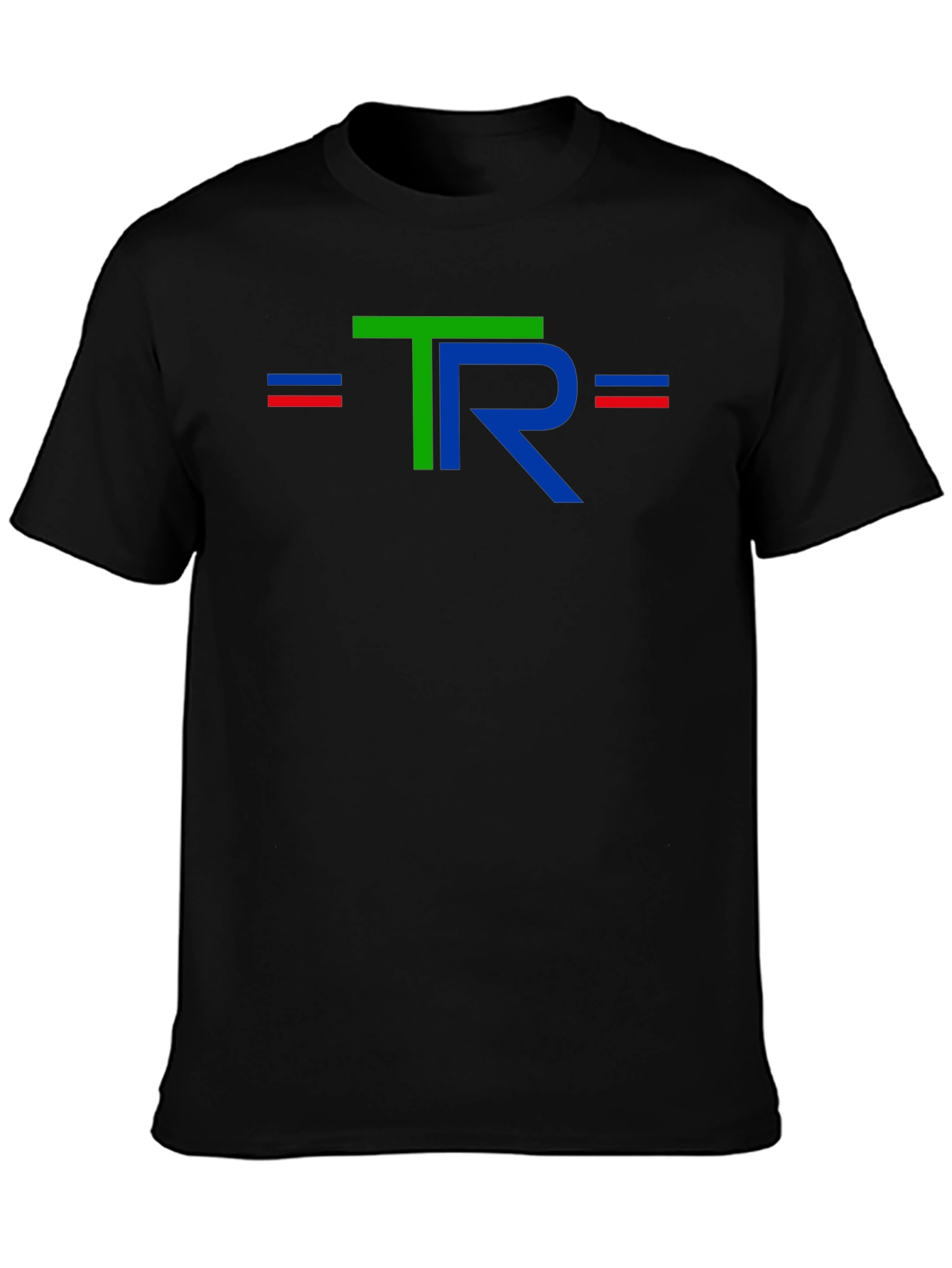 Black Stylish Black T-Shirt with TR Graphic Design view 3