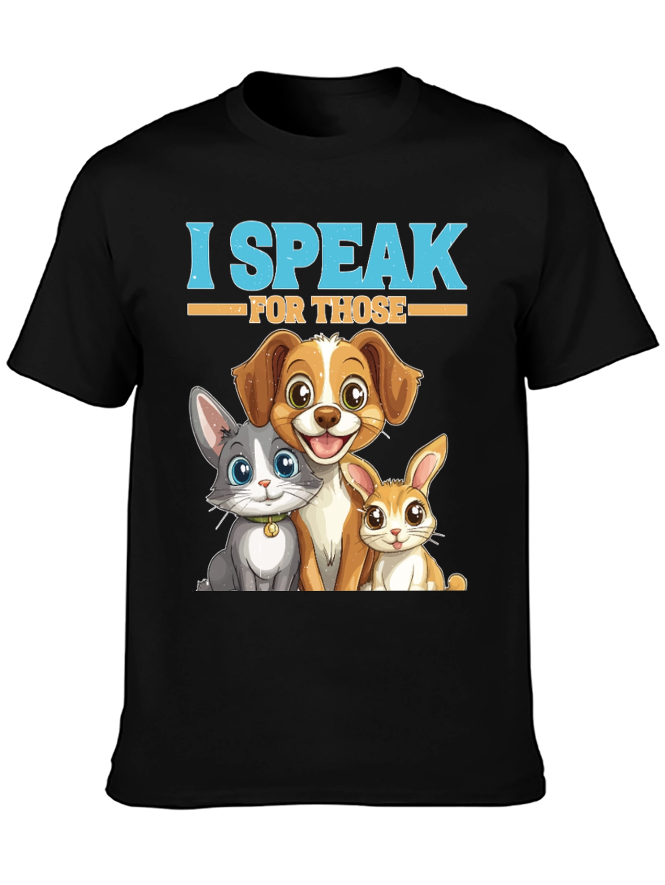Black I Speak For Those Pet T-Shirt view 3