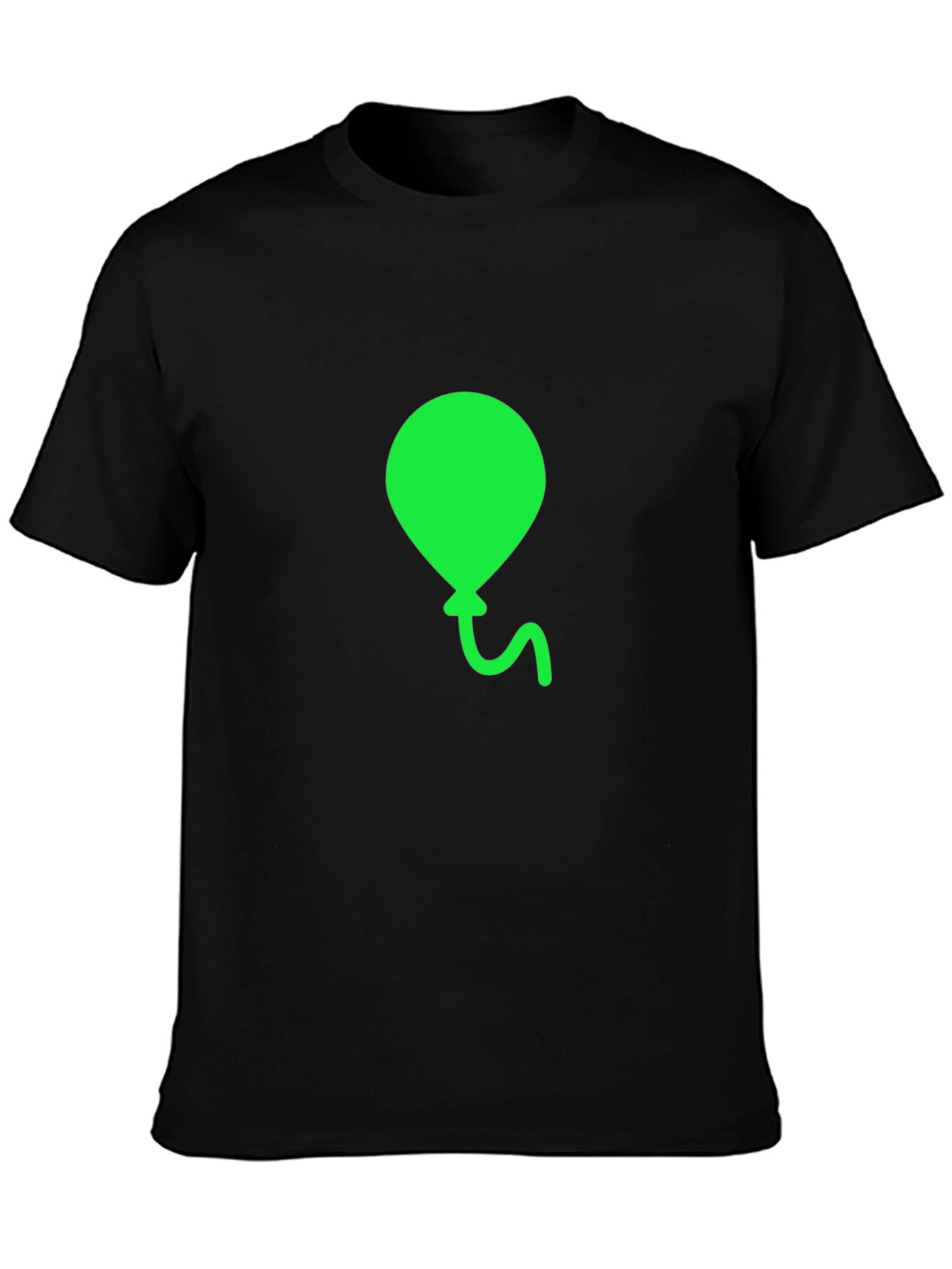 Black Green Balloon Graphic Tee - Casual Comfort view 3
