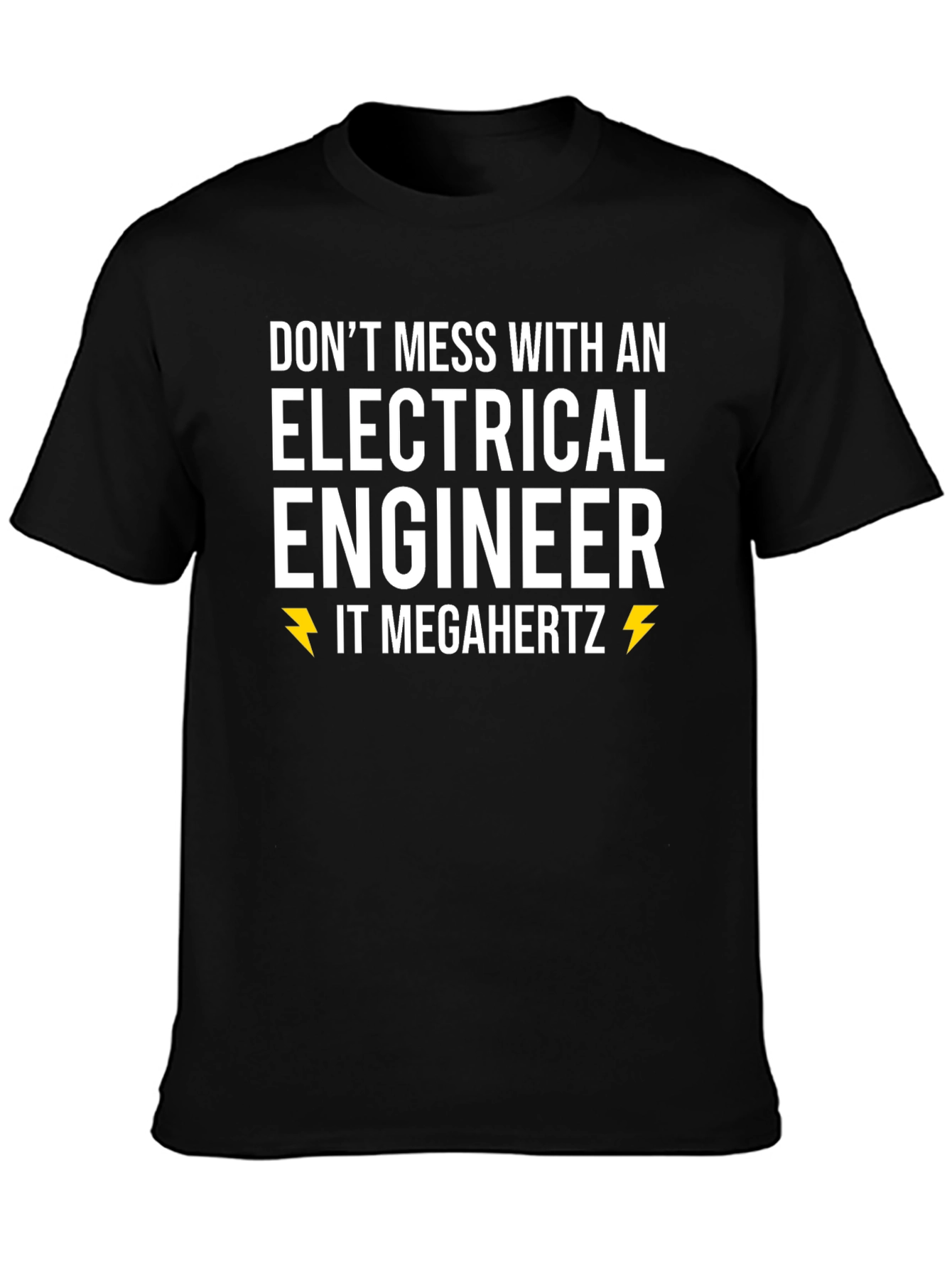 Black Electrical Engineer IT Megahertz T-Shirt view 3