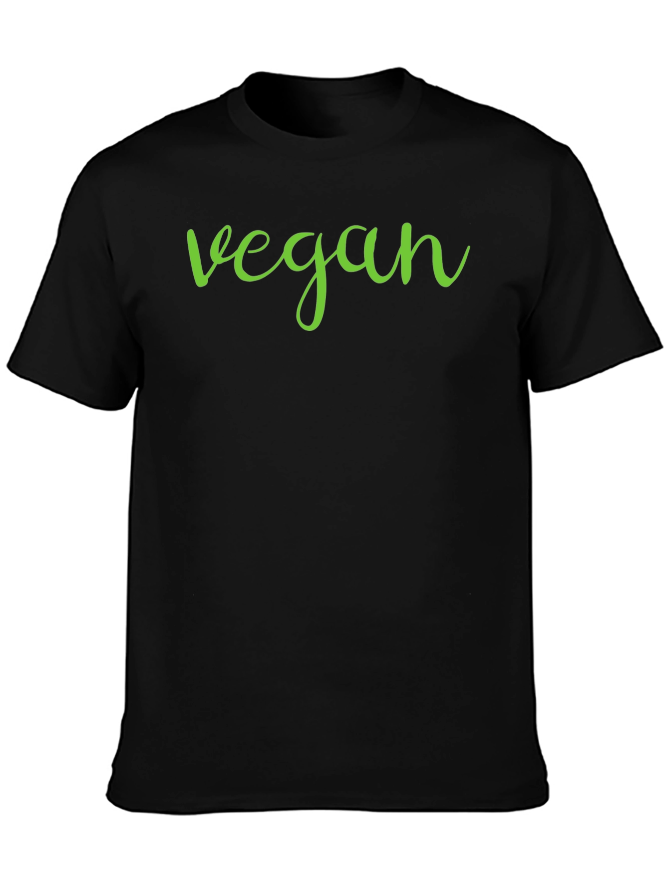 Black Vegan T-Shirt - Lightweight Cotton Blend view 3