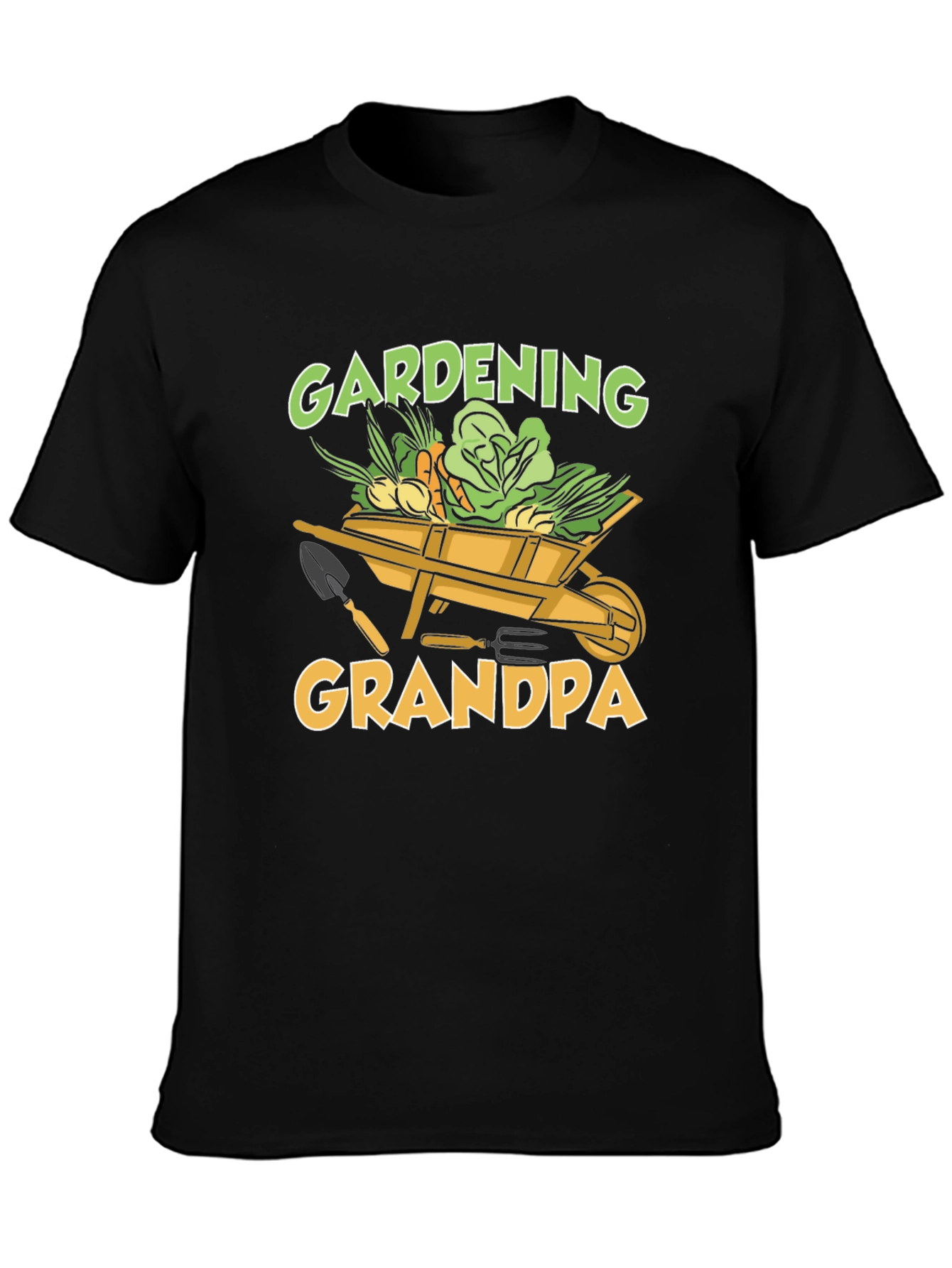 Black Gardening Grandpa T-Shirt - Gardener Gift view 3