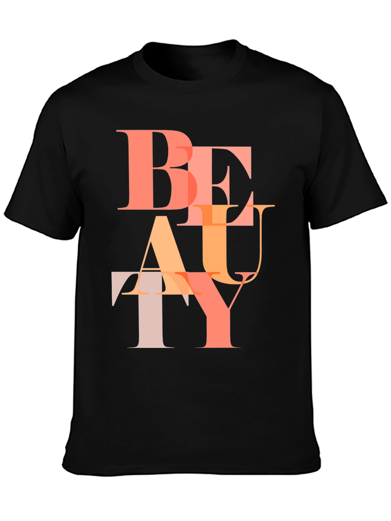 Black Stylish Beauty Graphic Print Black T-Shirt view 3