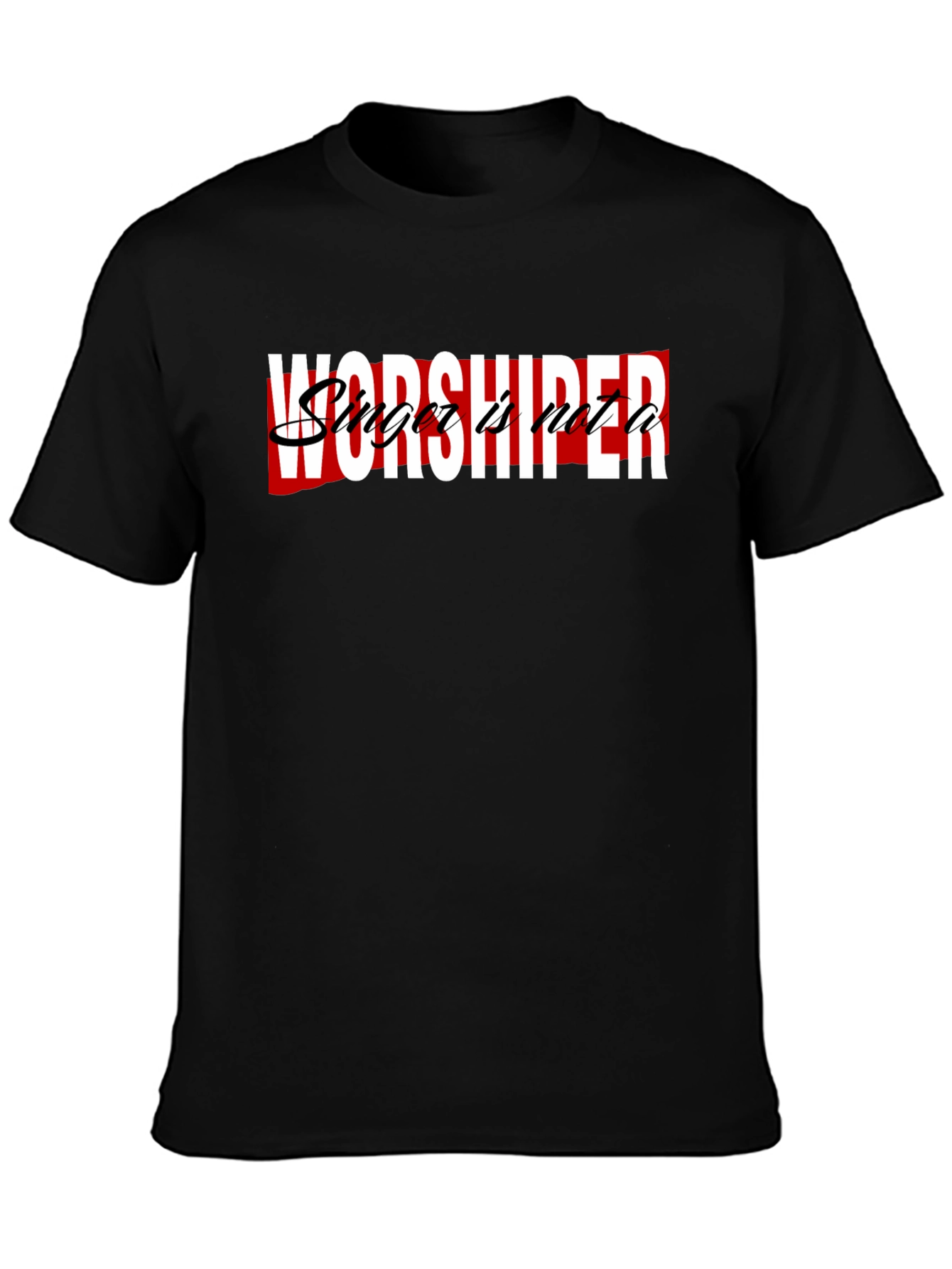 Black Worshiper Singer T-Shirt view 3