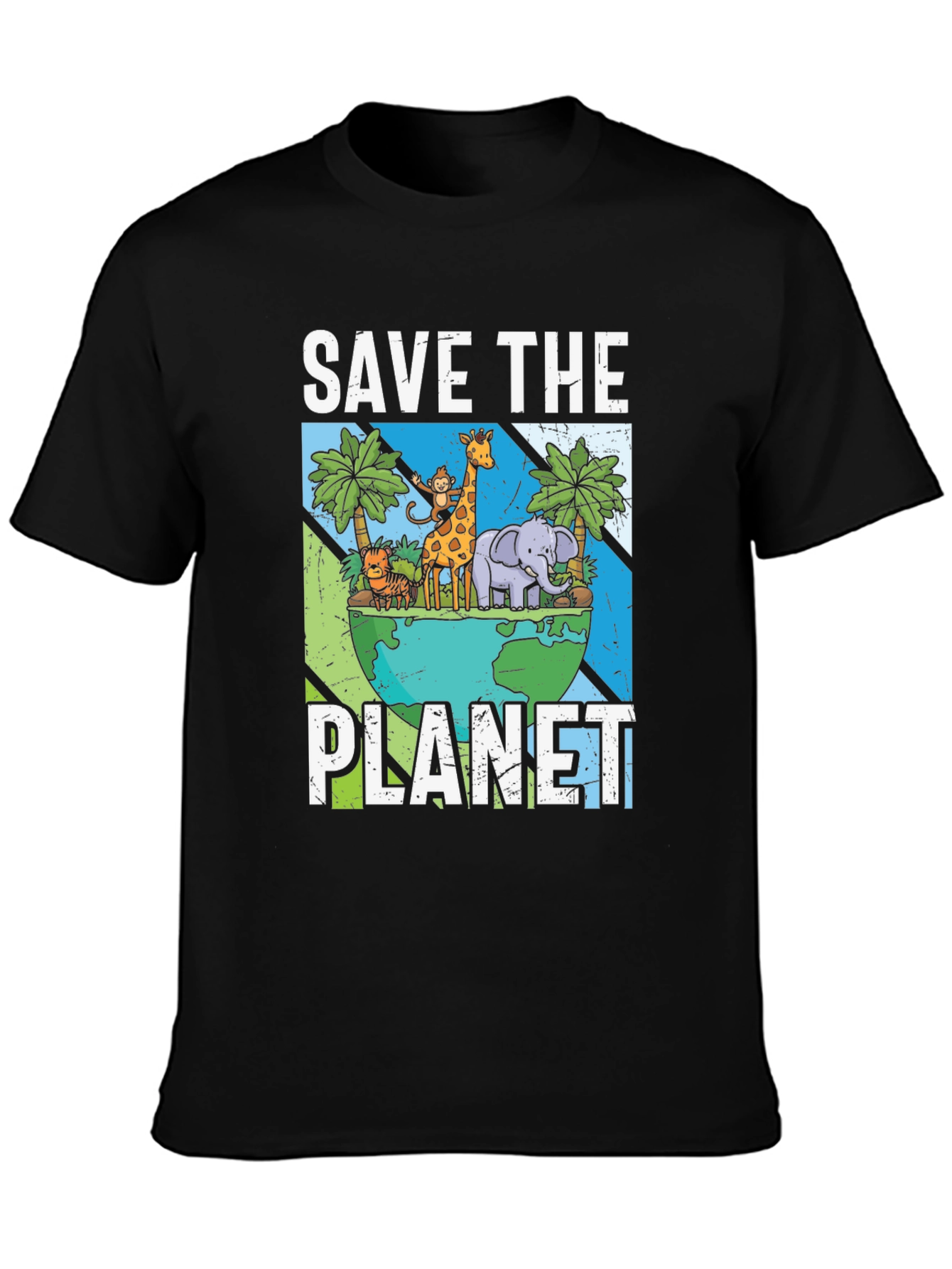 Black Save The Planet Graphic T-Shirt view 3