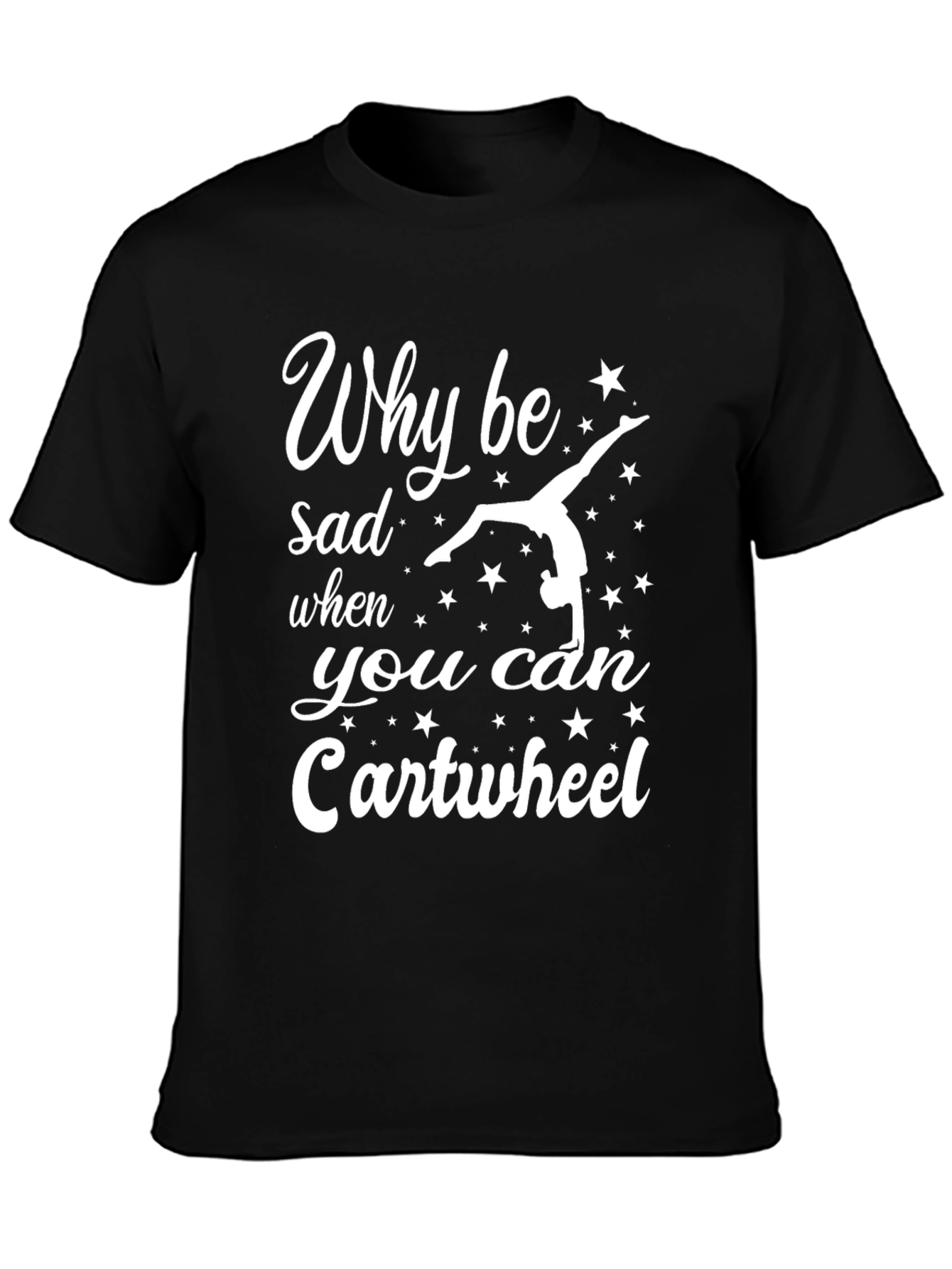 Black Why Be Sad Cartwheel Tee view 3