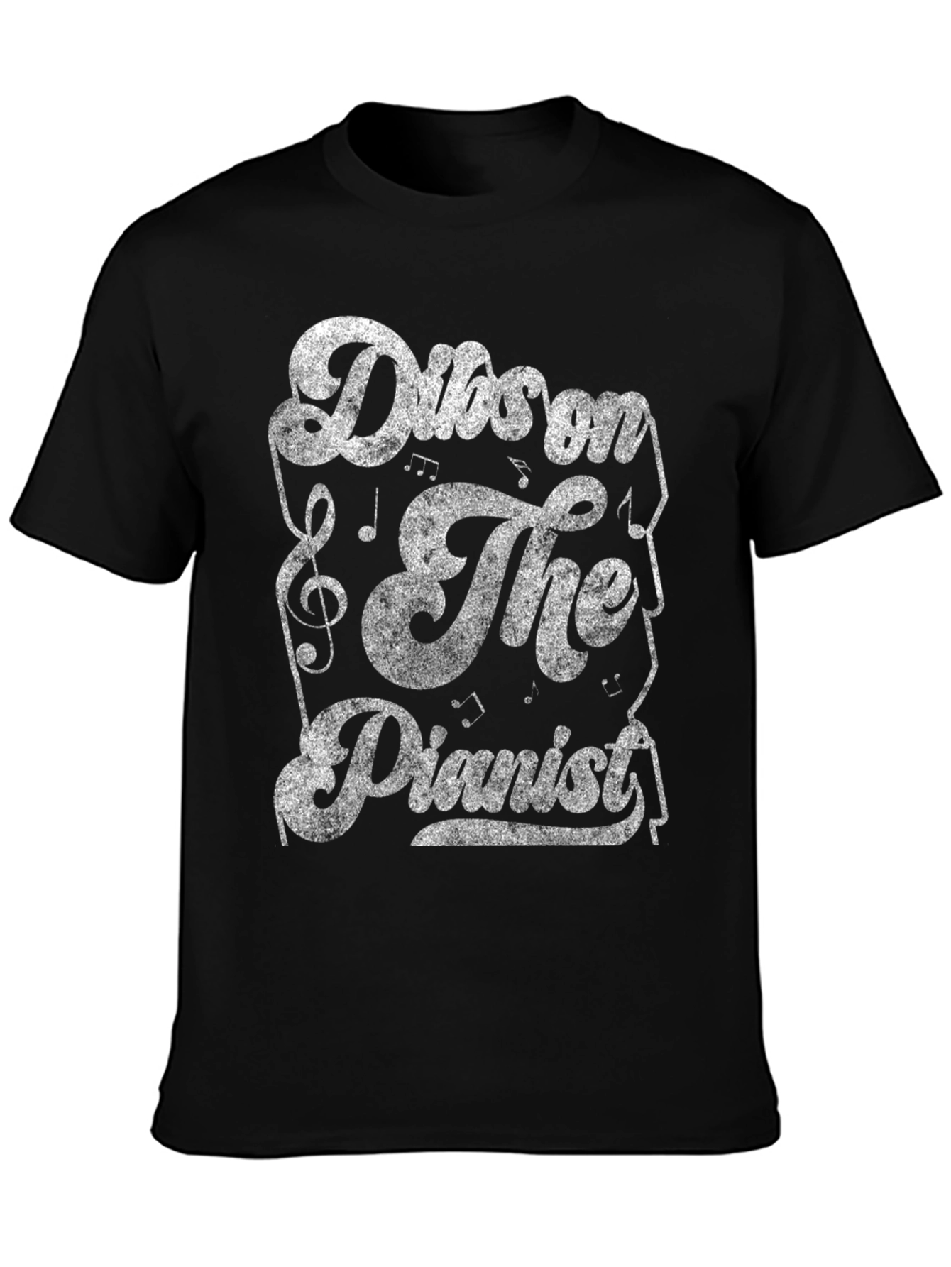 Black Dub On the Pianist Graphic T-Shirt - Music Lover's Tee view 3
